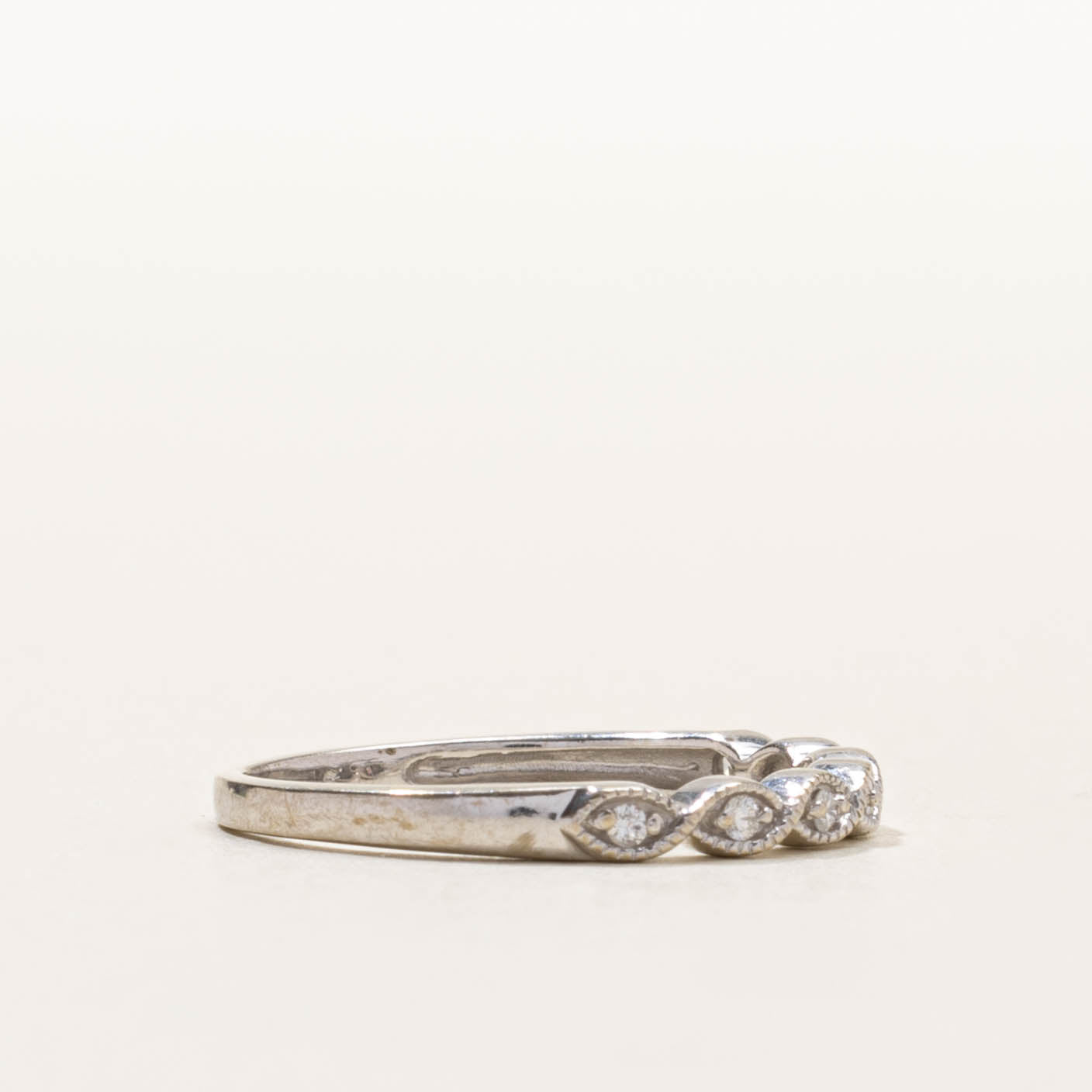10k Semi Eternity Diamond Marquise Band | SZ 6.25