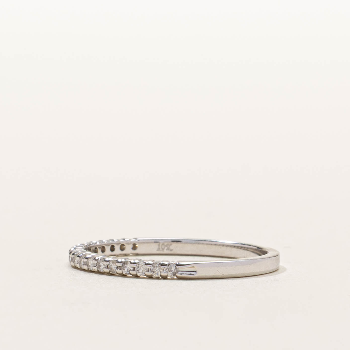 10k Semi Eternity Diamond Band | SZ 7
