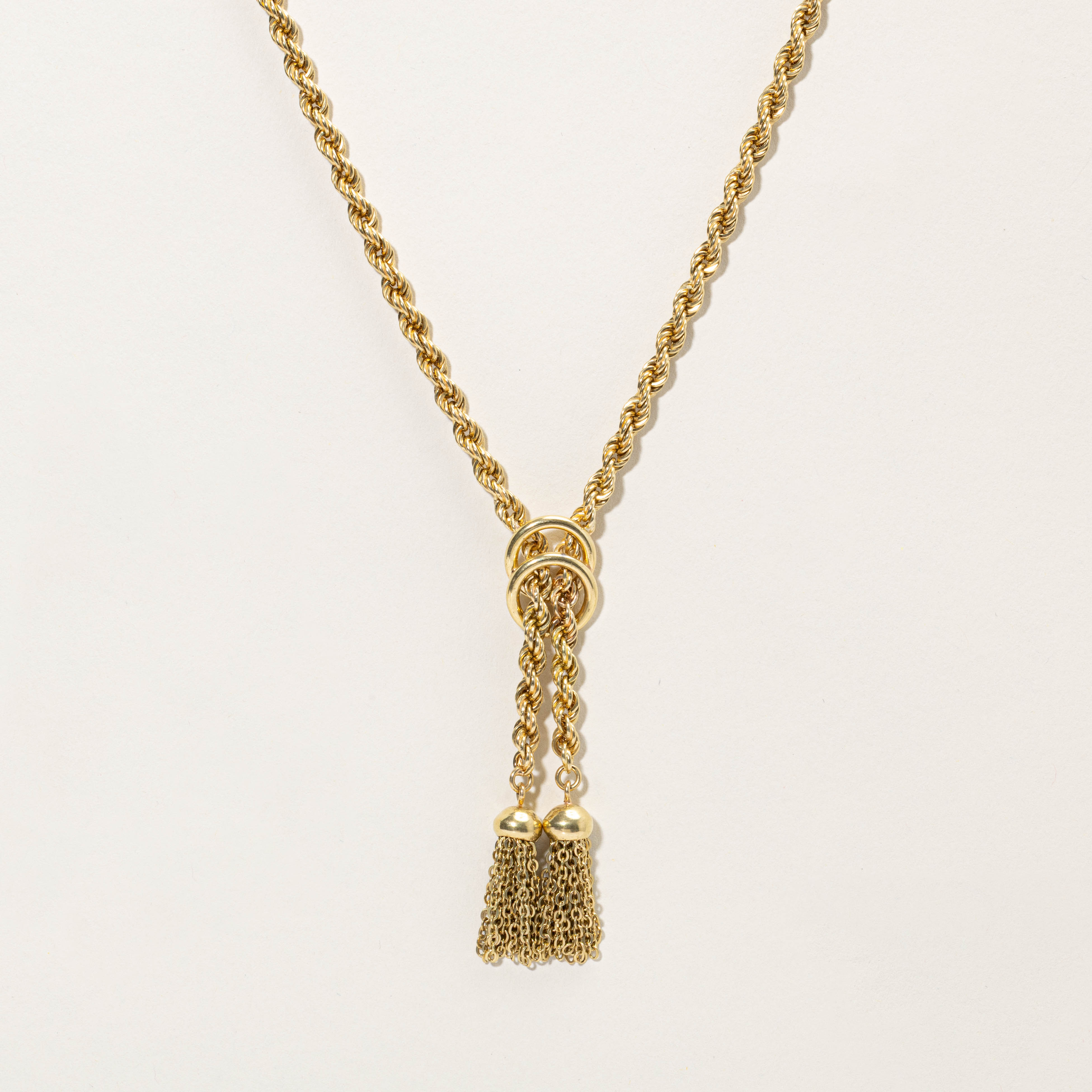 ‘Birks’ Prince of Wales Link Tassel Necklace | 30"
