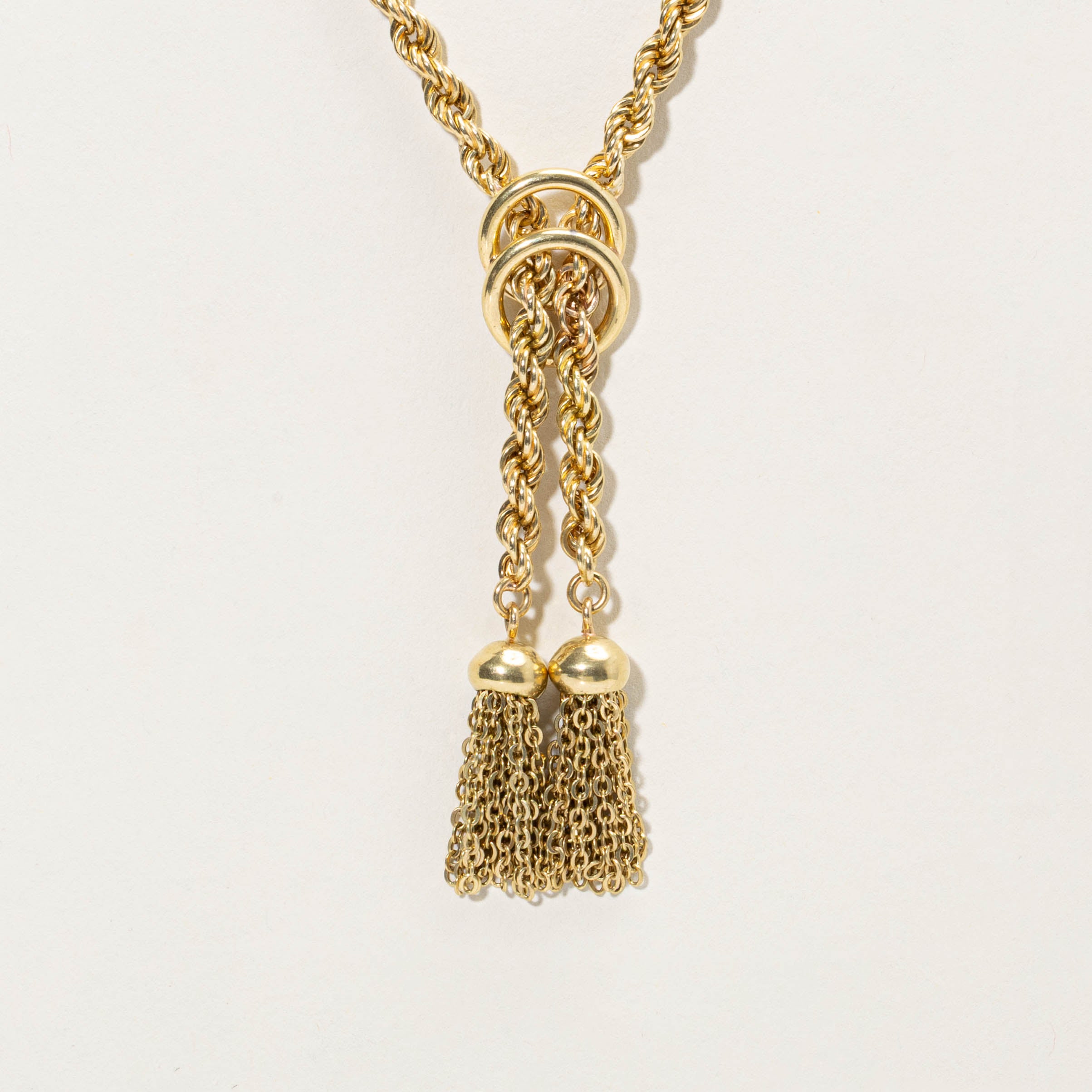 ‘Birks’ Prince of Wales Link Tassel Necklace | 30"