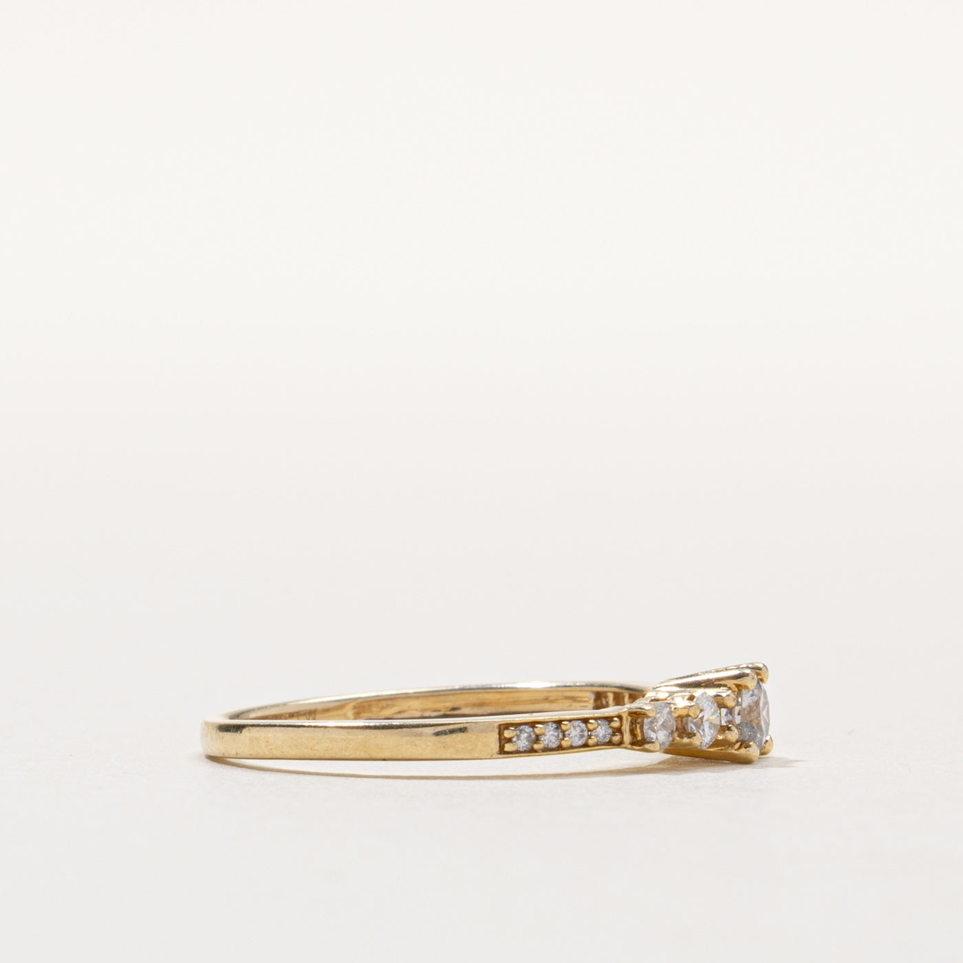 10k Diamond Accented Petite Ring | 0.35ctw | SZ 7.5