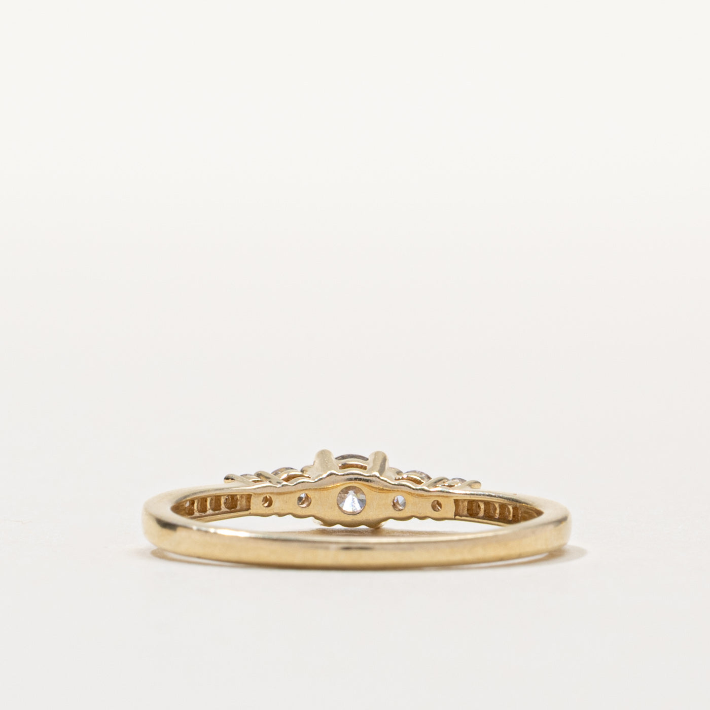 10k Diamond Accented Petite Ring | 0.35ctw | SZ 7.5