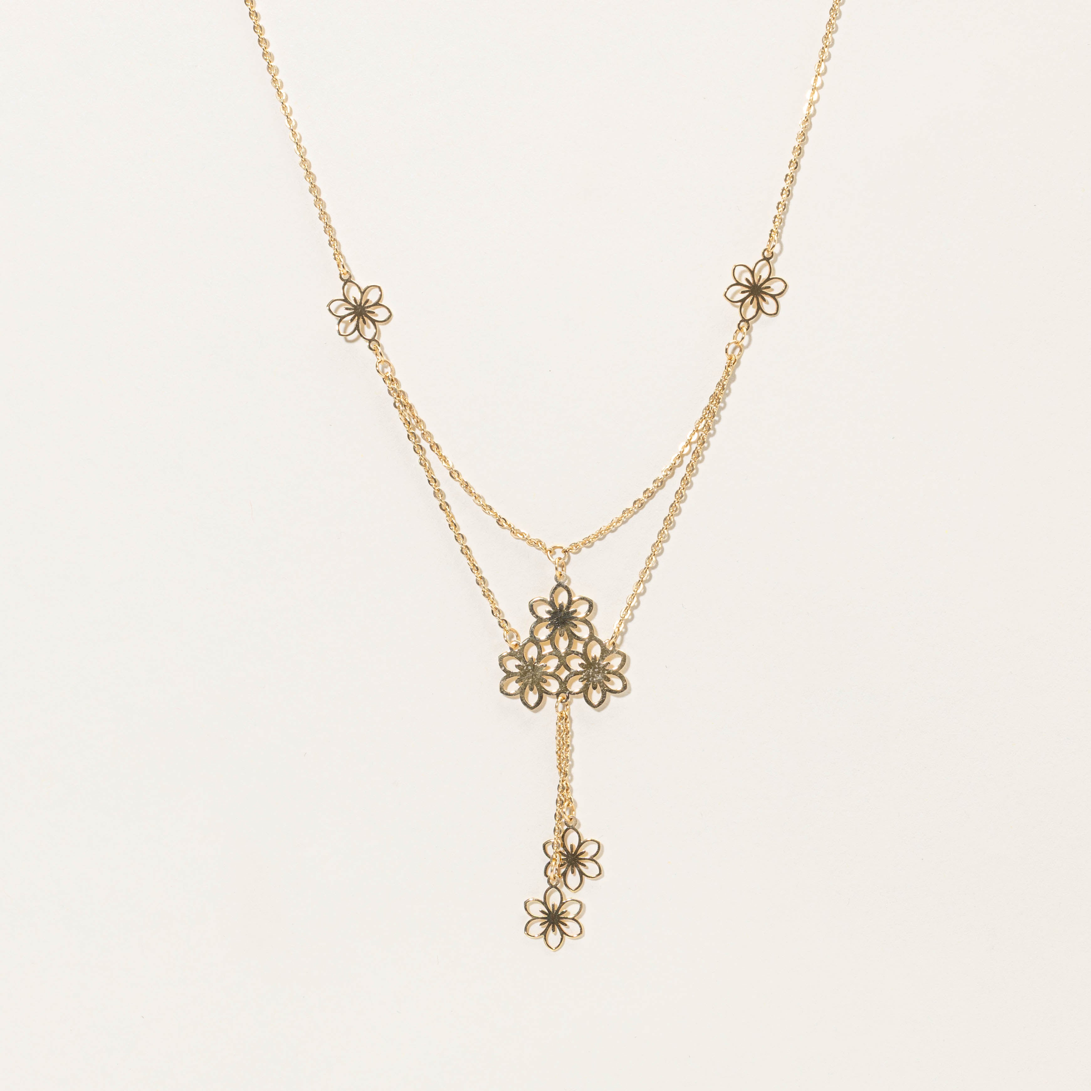 18k Zephyrlily Lariat Necklace | 16"