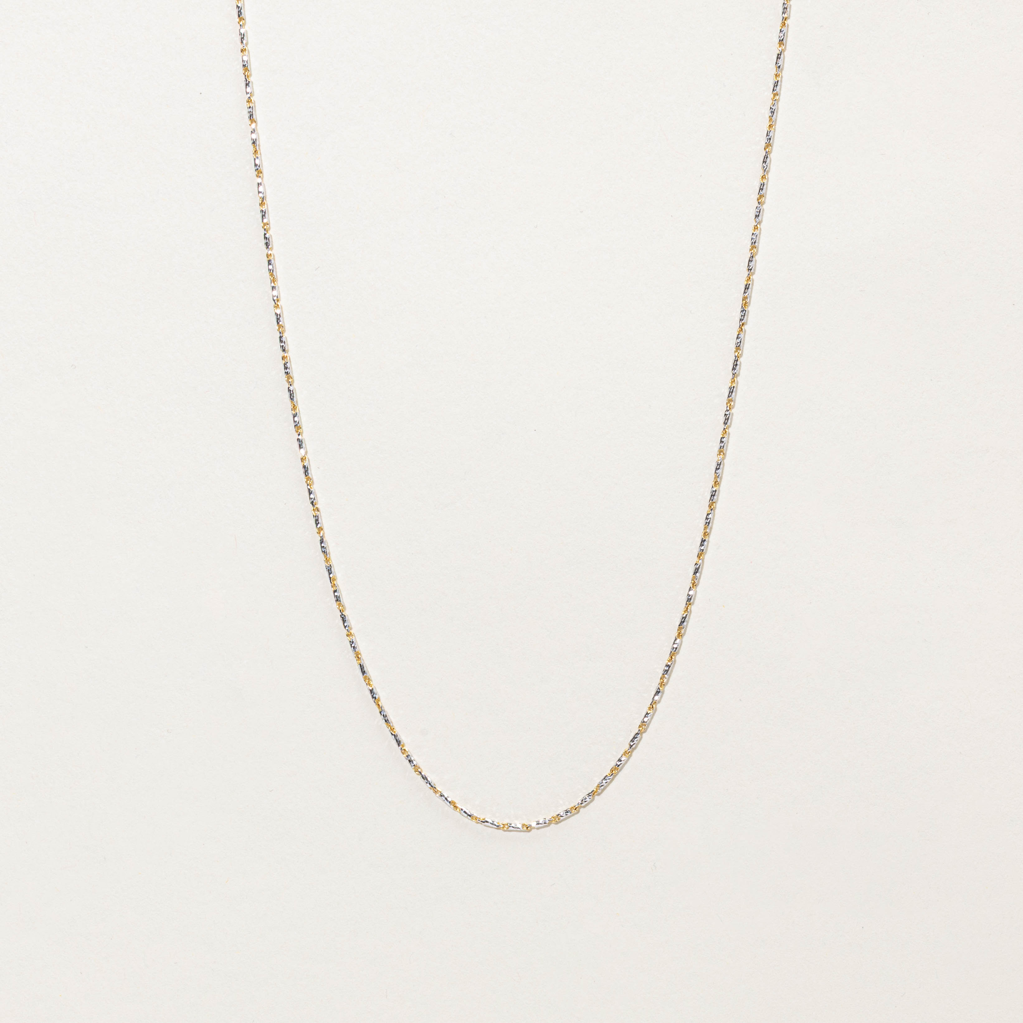 14k Two Tone Anchor Link Chain | 16” | 1.1mm