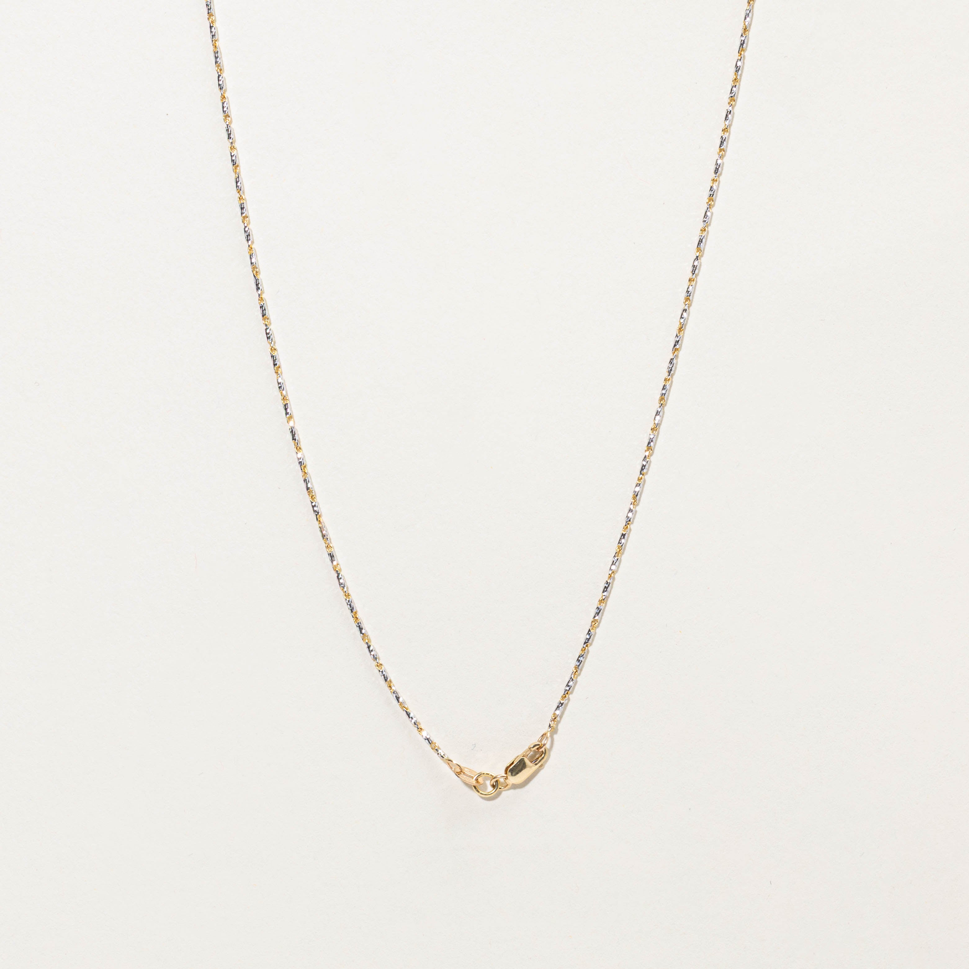 14k Two Tone Anchor Link Chain | 16” | 1.1mm