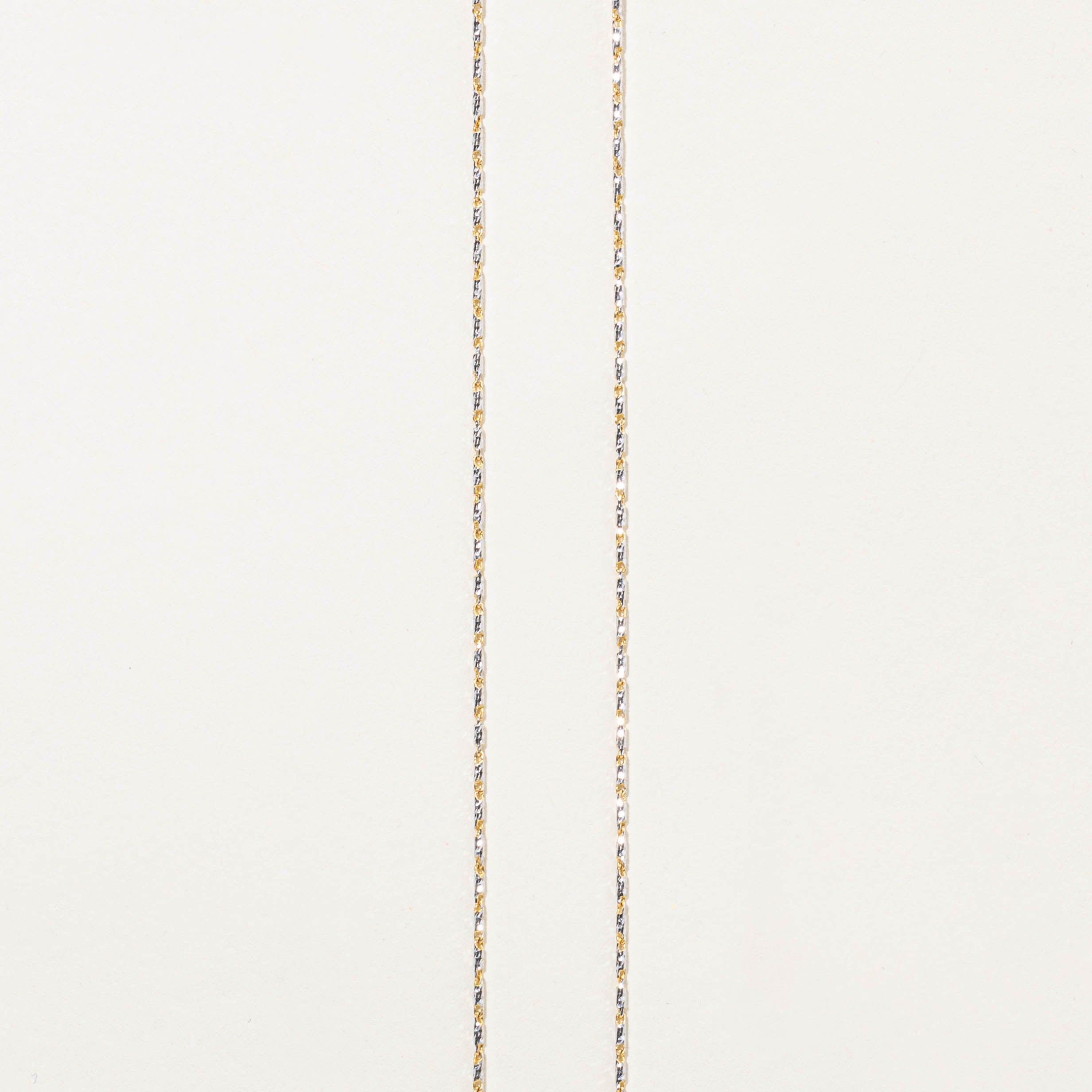14k Two Tone Anchor Link Chain | 16” | 1.1mm