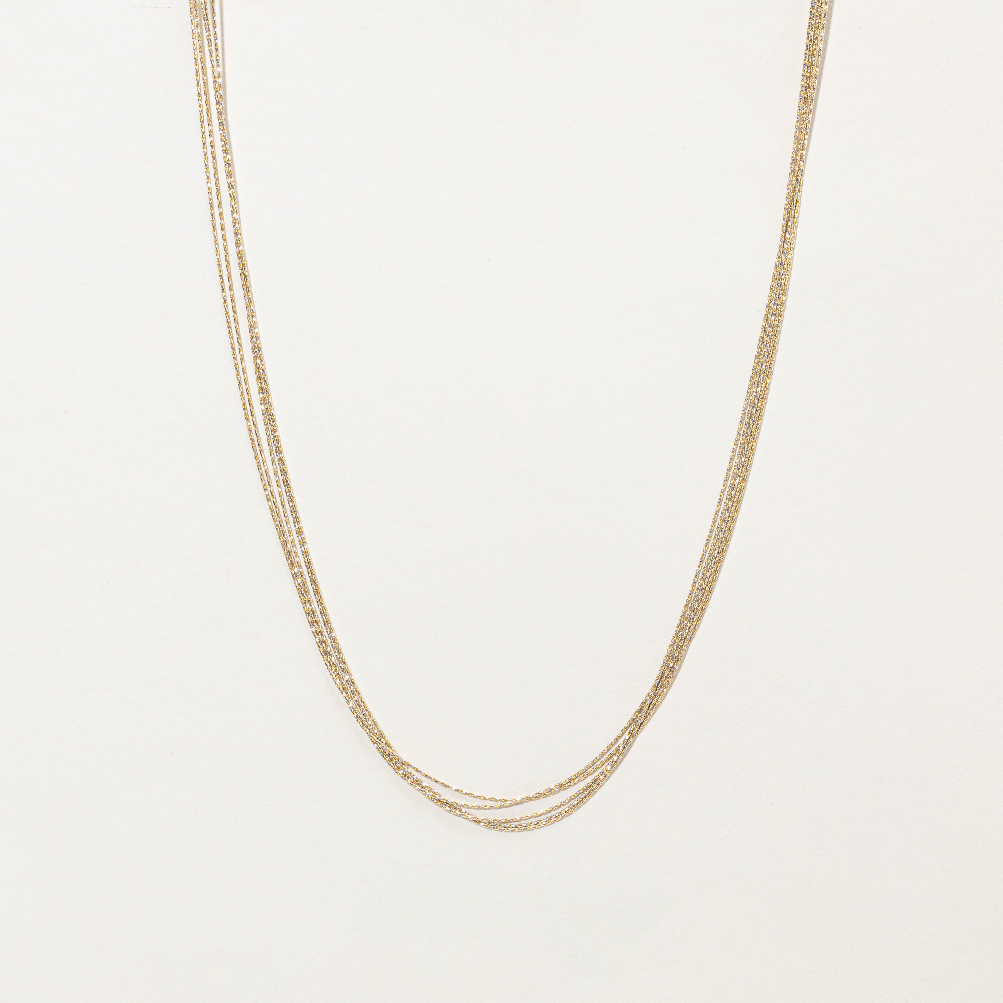 14k Multi-Strand Barleycorn Necklace | 15.5"