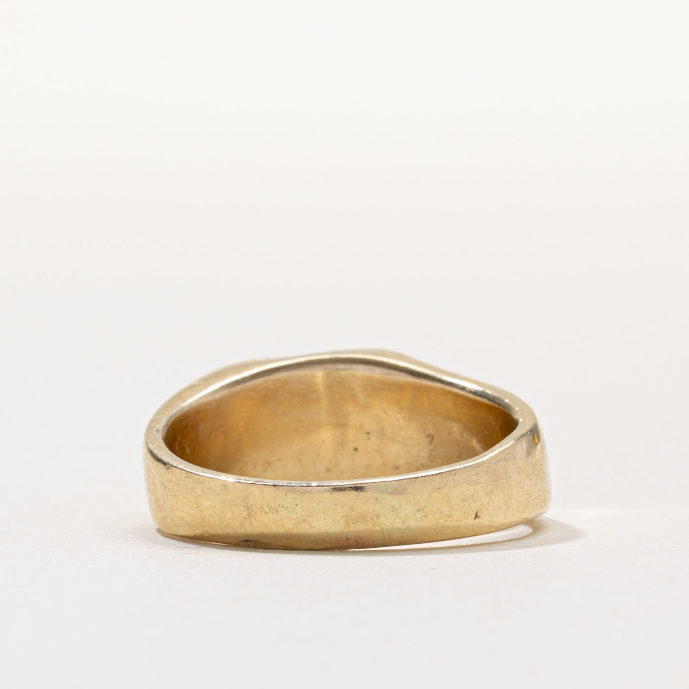 14k Tension Set Diamond Grooved Ring | 0.23ct | SZ 8
