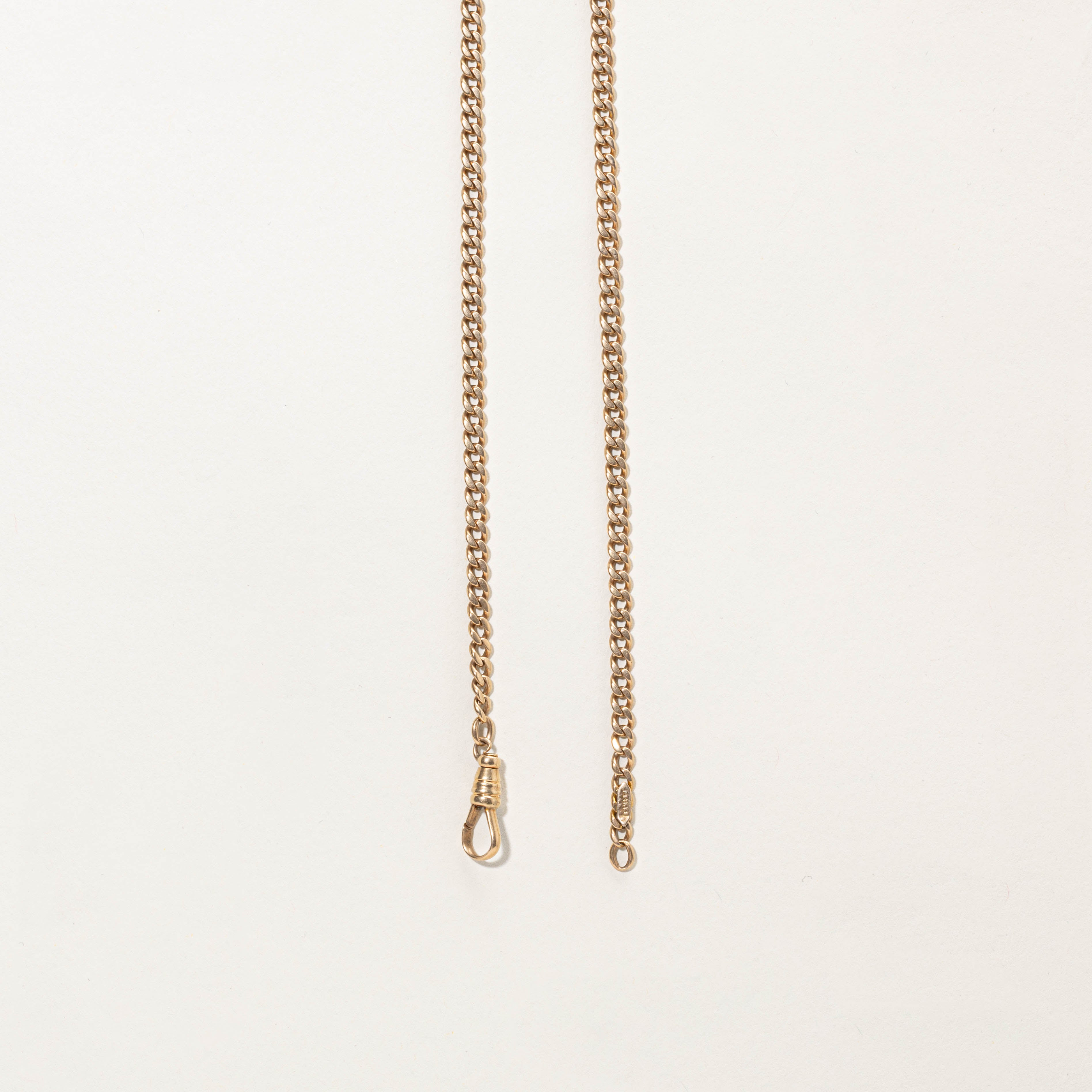 14k Curb Link Toggle Necklace | 21"