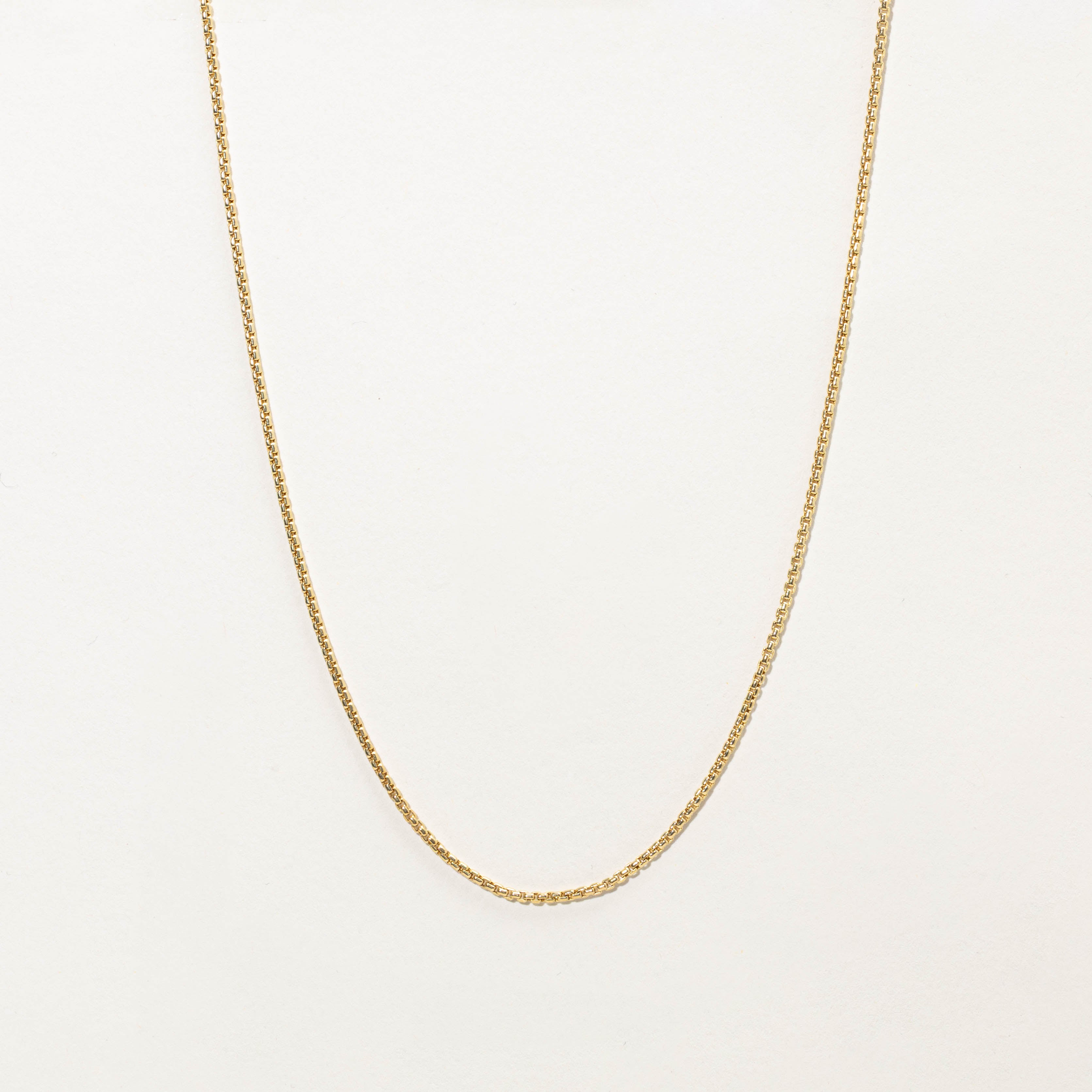 14k Box Link Chain | 18” | 1.7mm