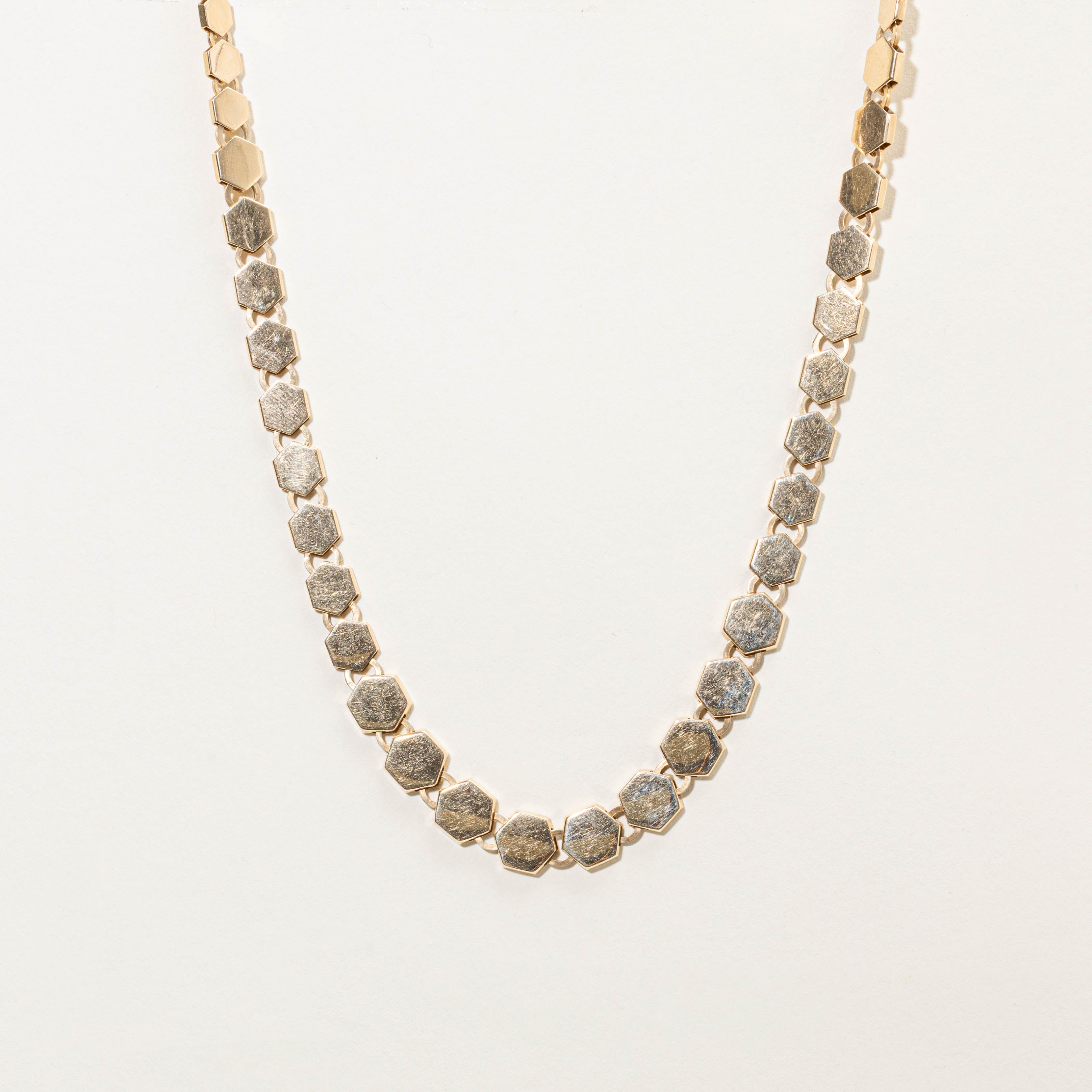 14k Hexagon Chain | 15” | 9mm