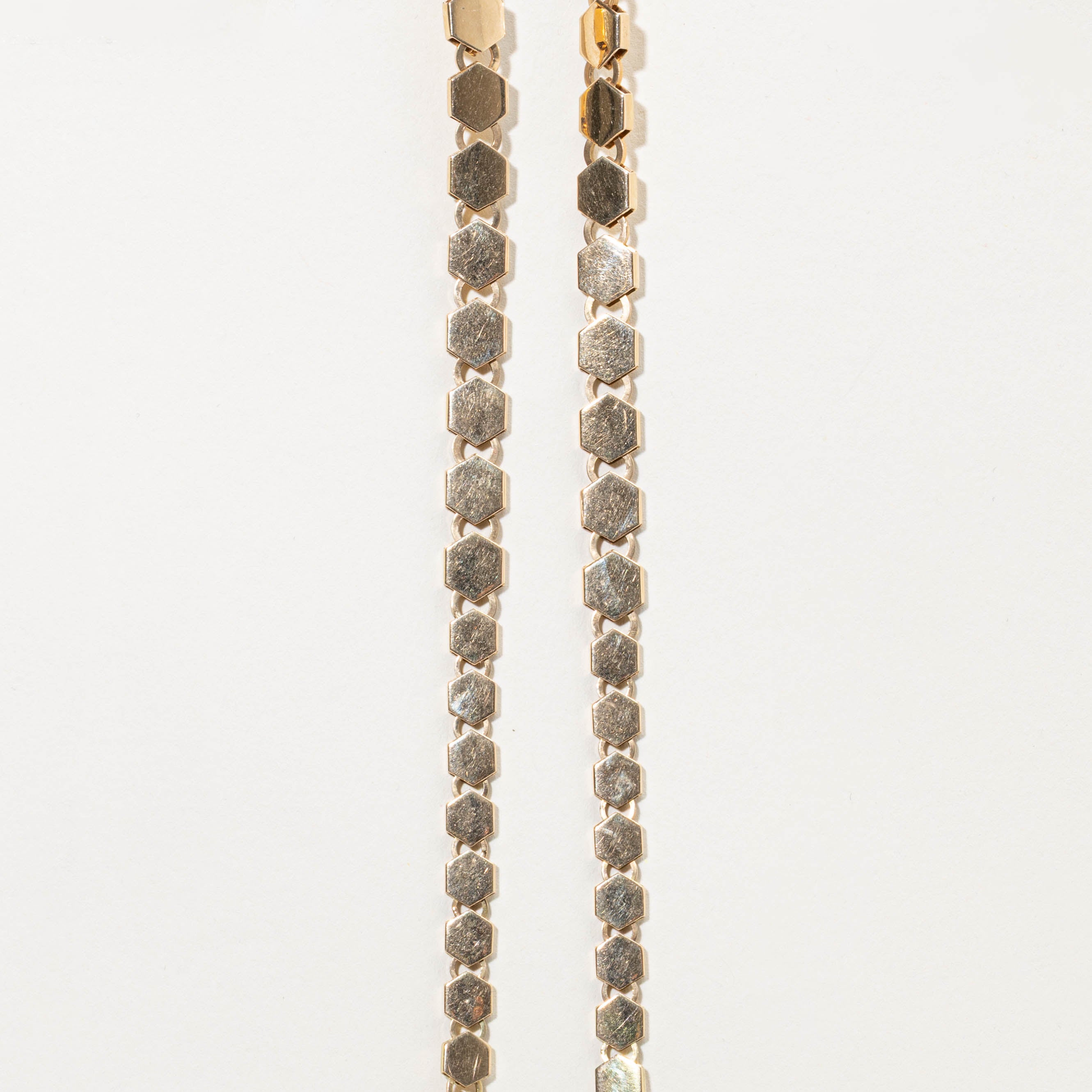 14k Hexagon Chain | 15” | 9mm