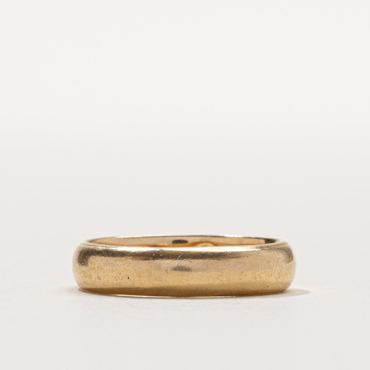 14k Solitaire Diamond Thicker Band Ring | 0.11ctw | 4.10mm | SZ 4.75
