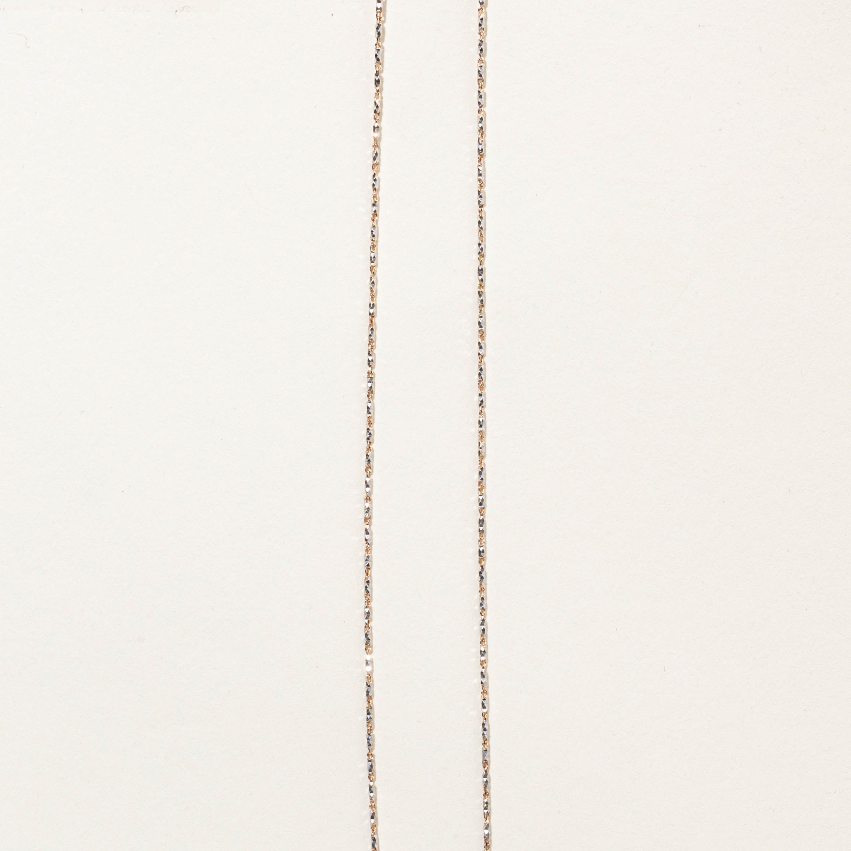 10k Two Tone Barleycorn Chain | 20” | 1mm