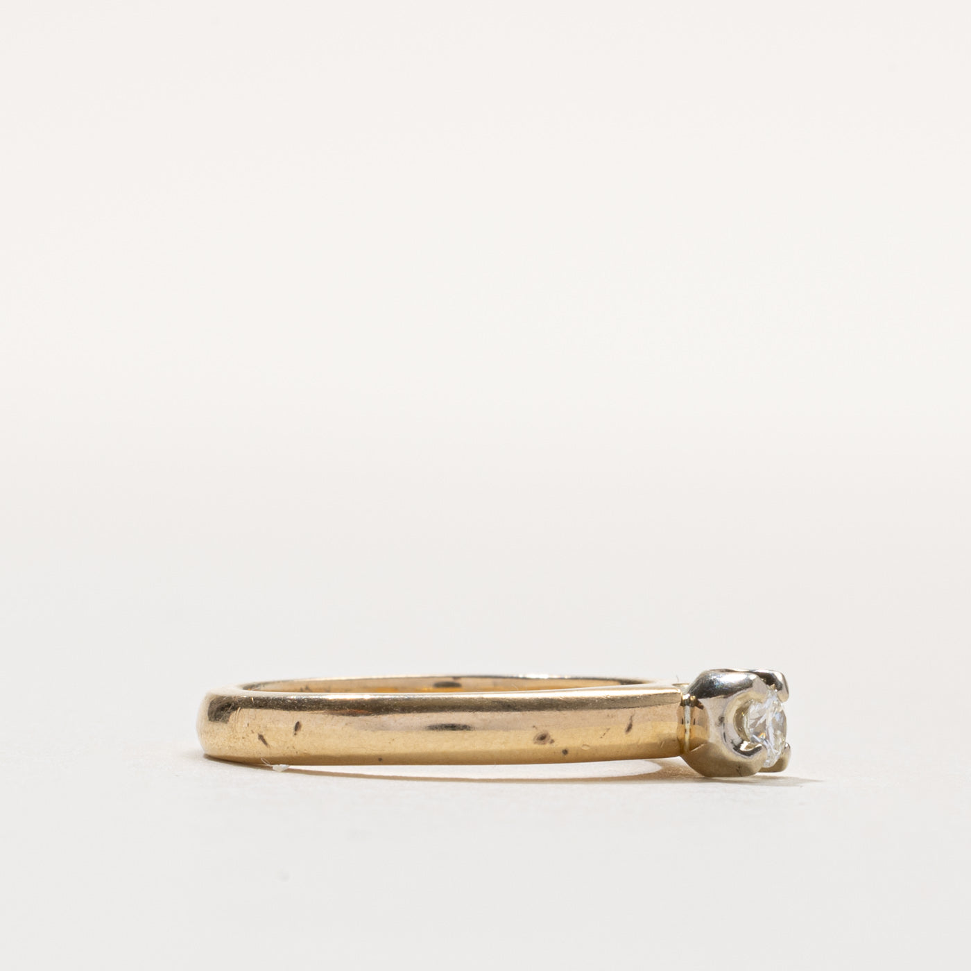14k Illusion Set Round Brilliant Diamond Ring | 0.13ctw | SZ 6.75