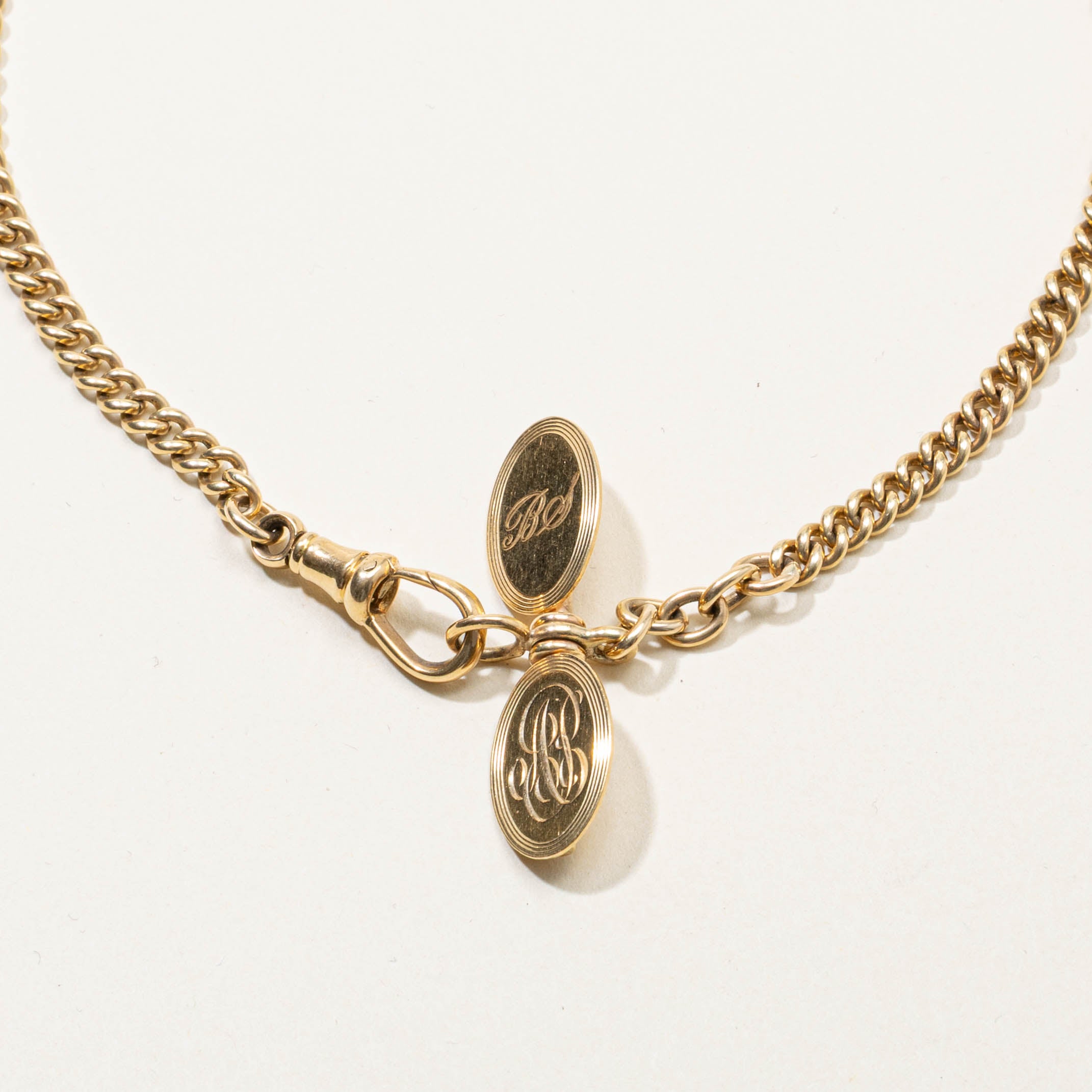 14k Curb Link Watch Chain | 12.5"
