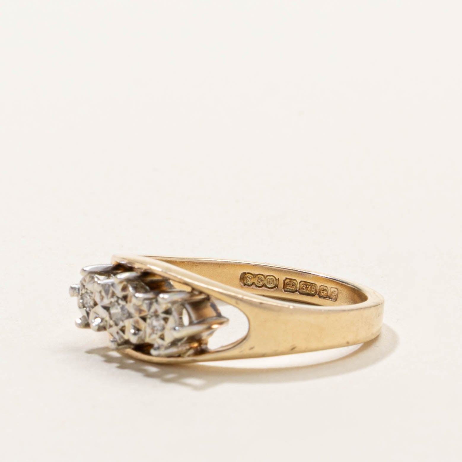 1979 Birmingham Illusion Set Diamond Openwork Ring | SZ 6.5