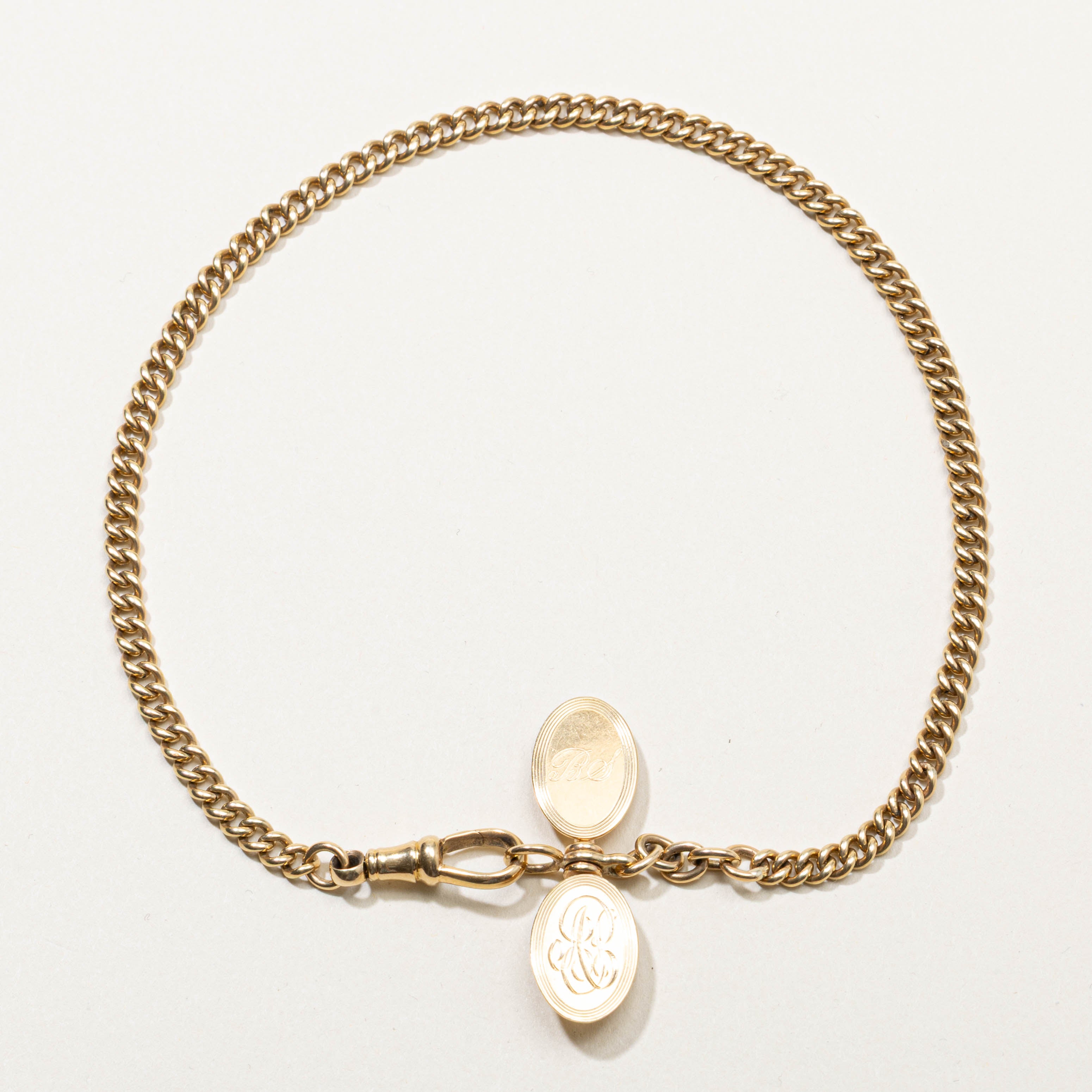 14k Curb Link Watch Chain | 12.5"