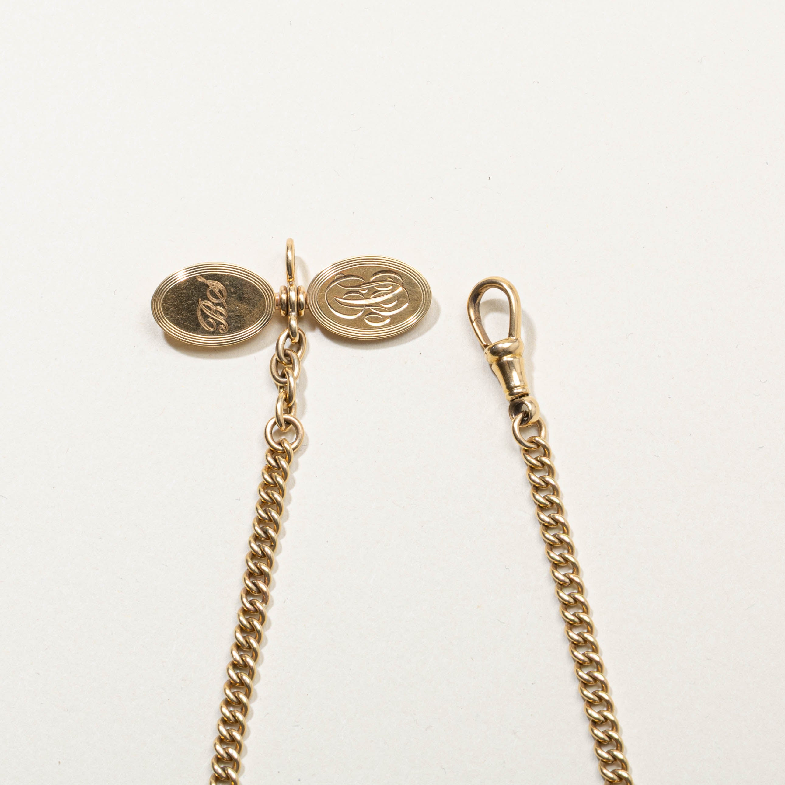 14k Curb Link Watch Chain | 12.5"