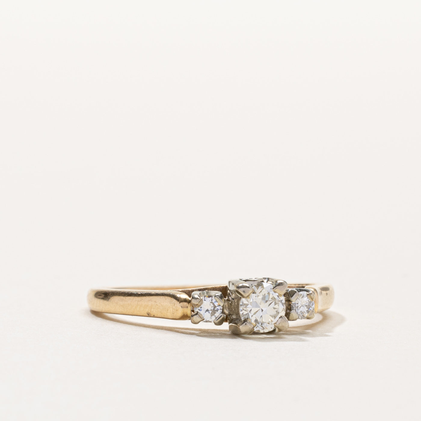 ‘Birks’ 14k Three Stone Diamond Ring | 0.30ctw | SZ 7
