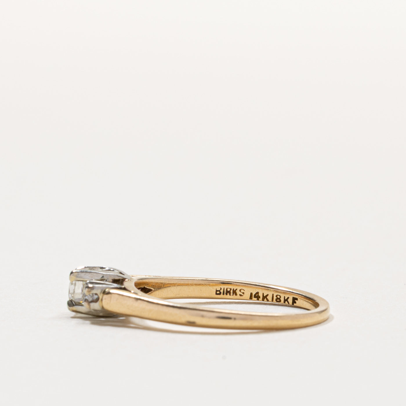 ‘Birks’ 14k Three Stone Diamond Ring | 0.30ctw | SZ 7
