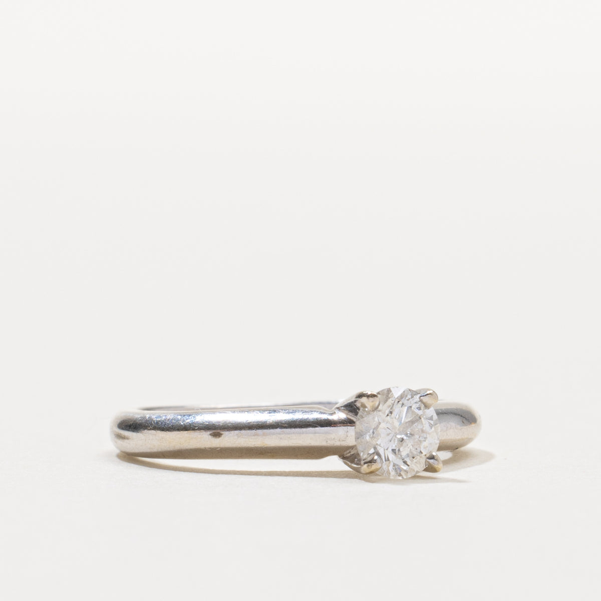 14k Solitaire Round Brilliant Diamond Ring | 0.32ct I2 F/G | SZ 4.5