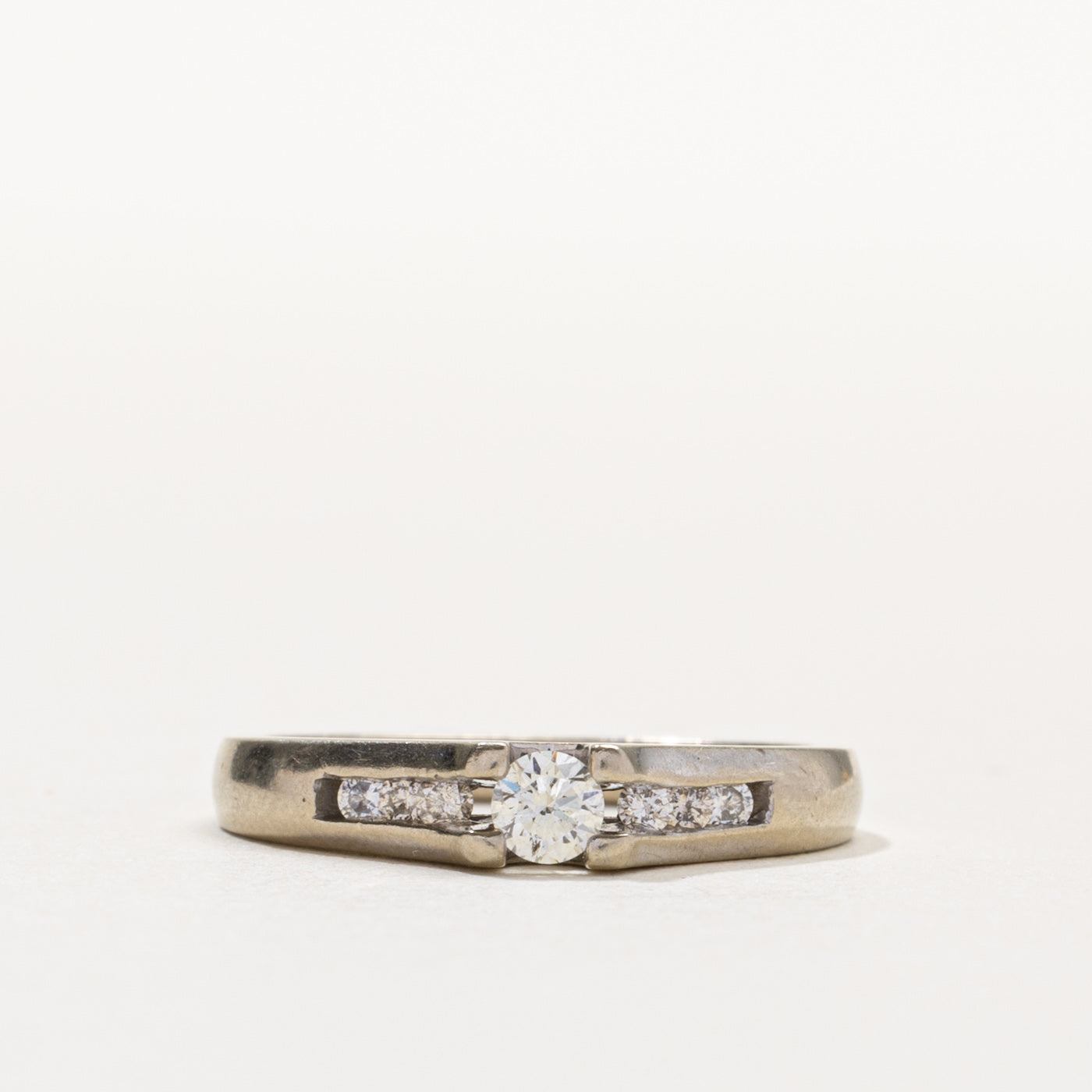 14k Diamond Accented Petite Ring | 0.19ctw | SZ 6.5