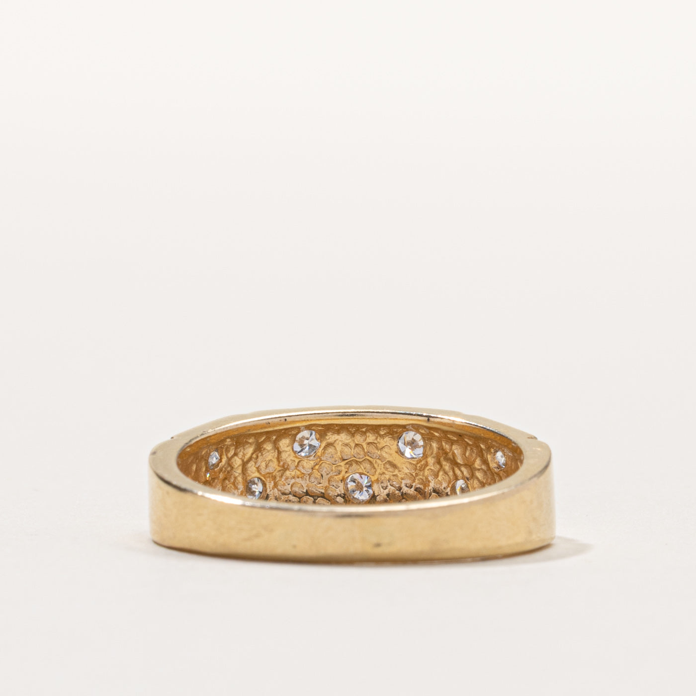 14k Diamond Geometric Band | 0.14ctw | SZ 7.75
