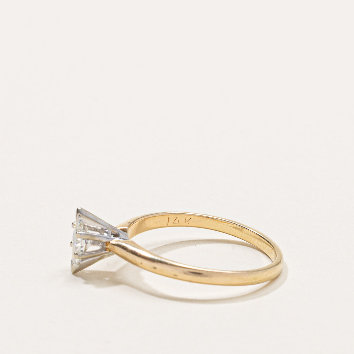 14k Solitaire Marquise Cut Diamond Ring | 0.20ctw | SZ 5.5