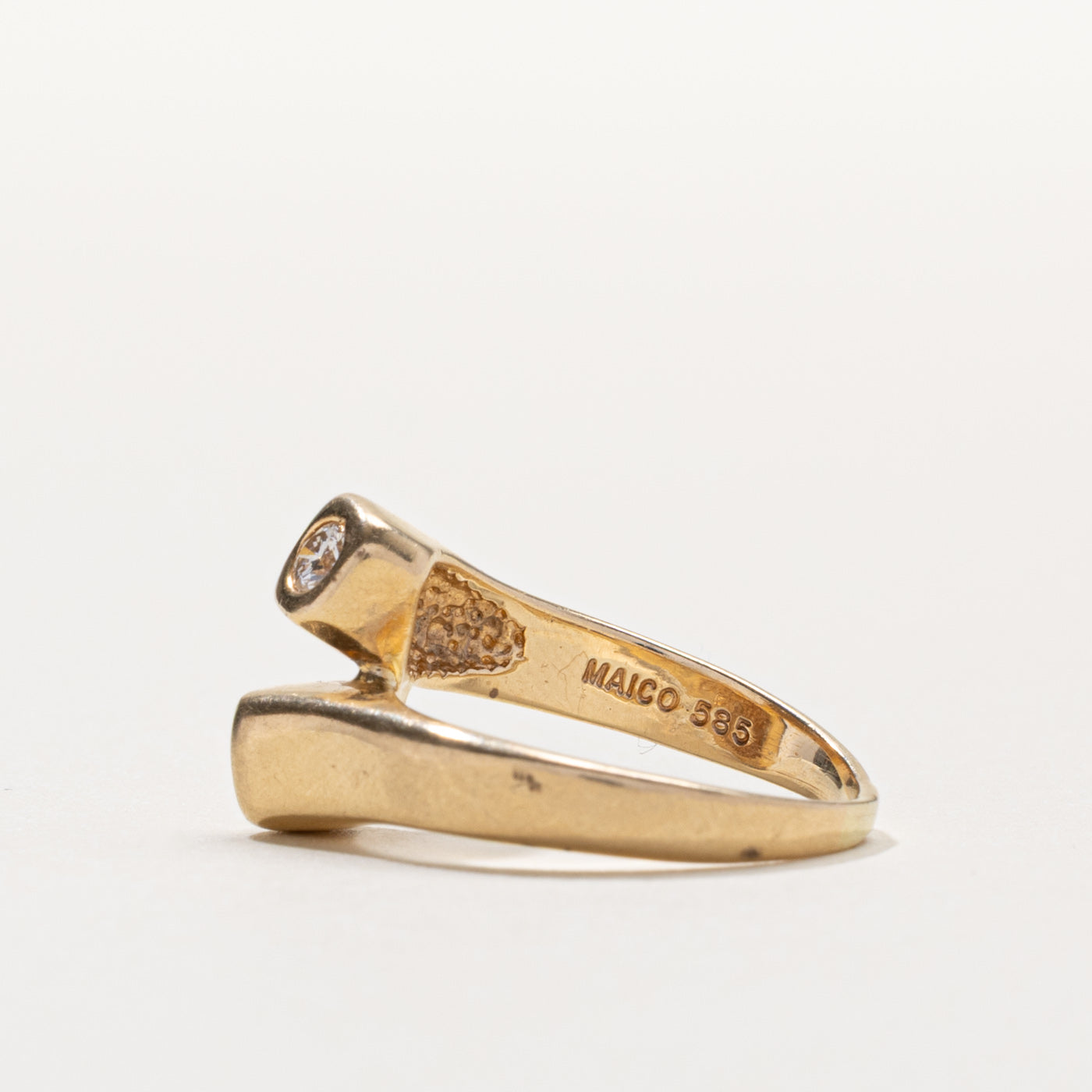 14k Two Stone Diamond Bypass Ring | 0.15ctw | SZ 4.75