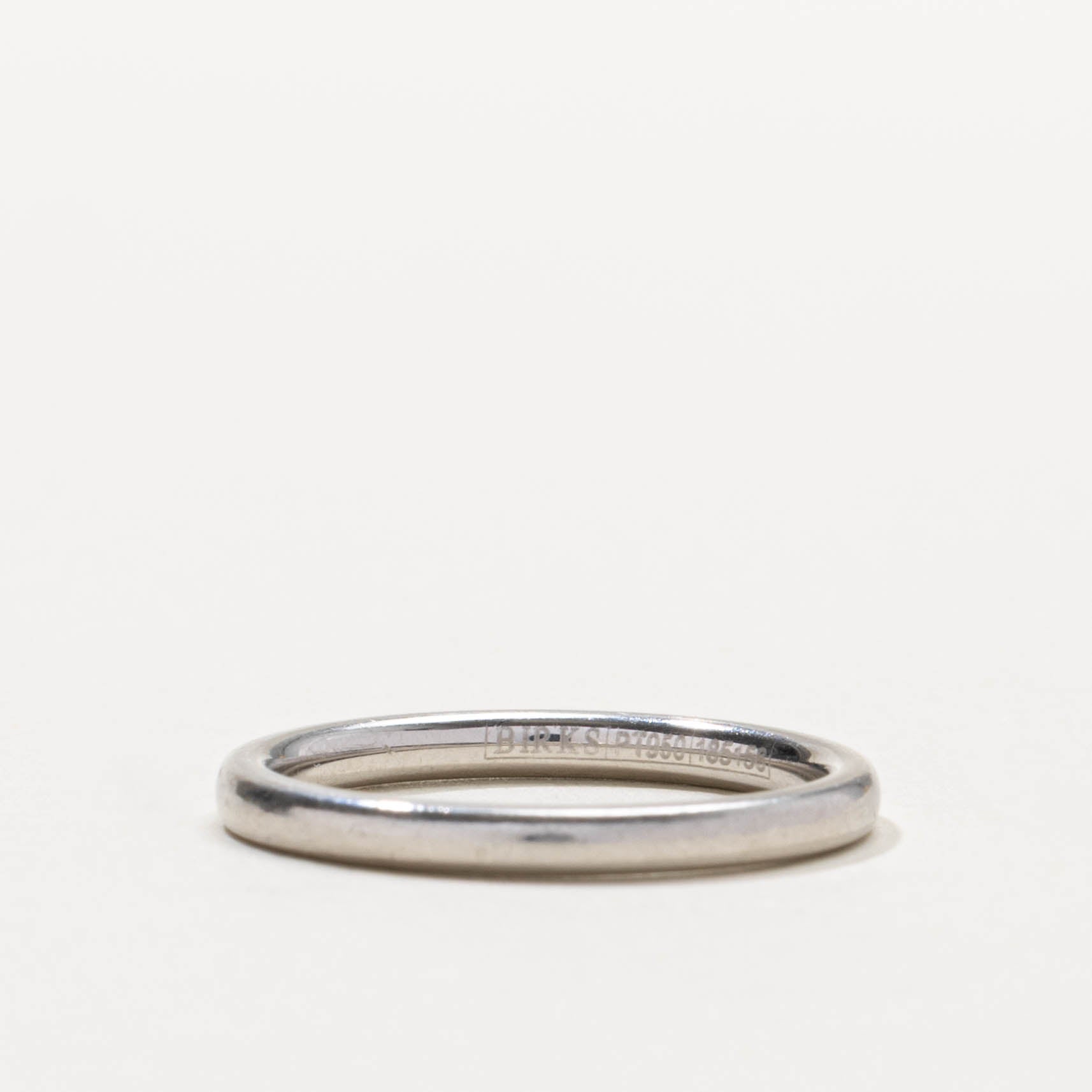 ‘Birks’ Platinum Plain Band | 2.15mm | SZ 6.5