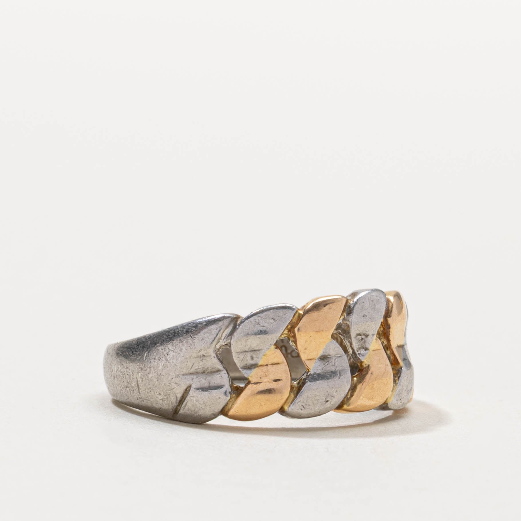 18k Two-Tone Geometric Ring | SZ 7.5