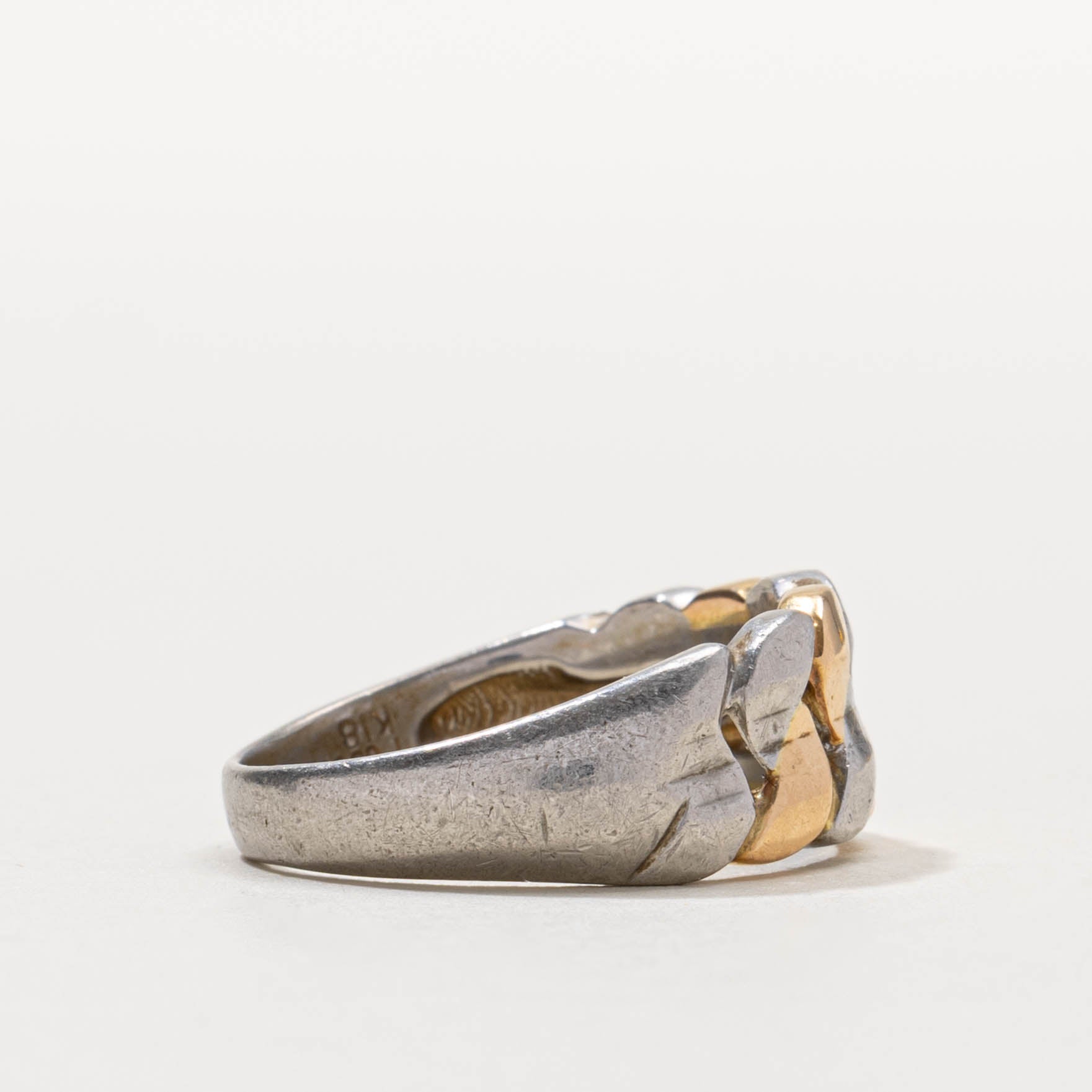 18k Two-Tone Geometric Ring | SZ 7.5