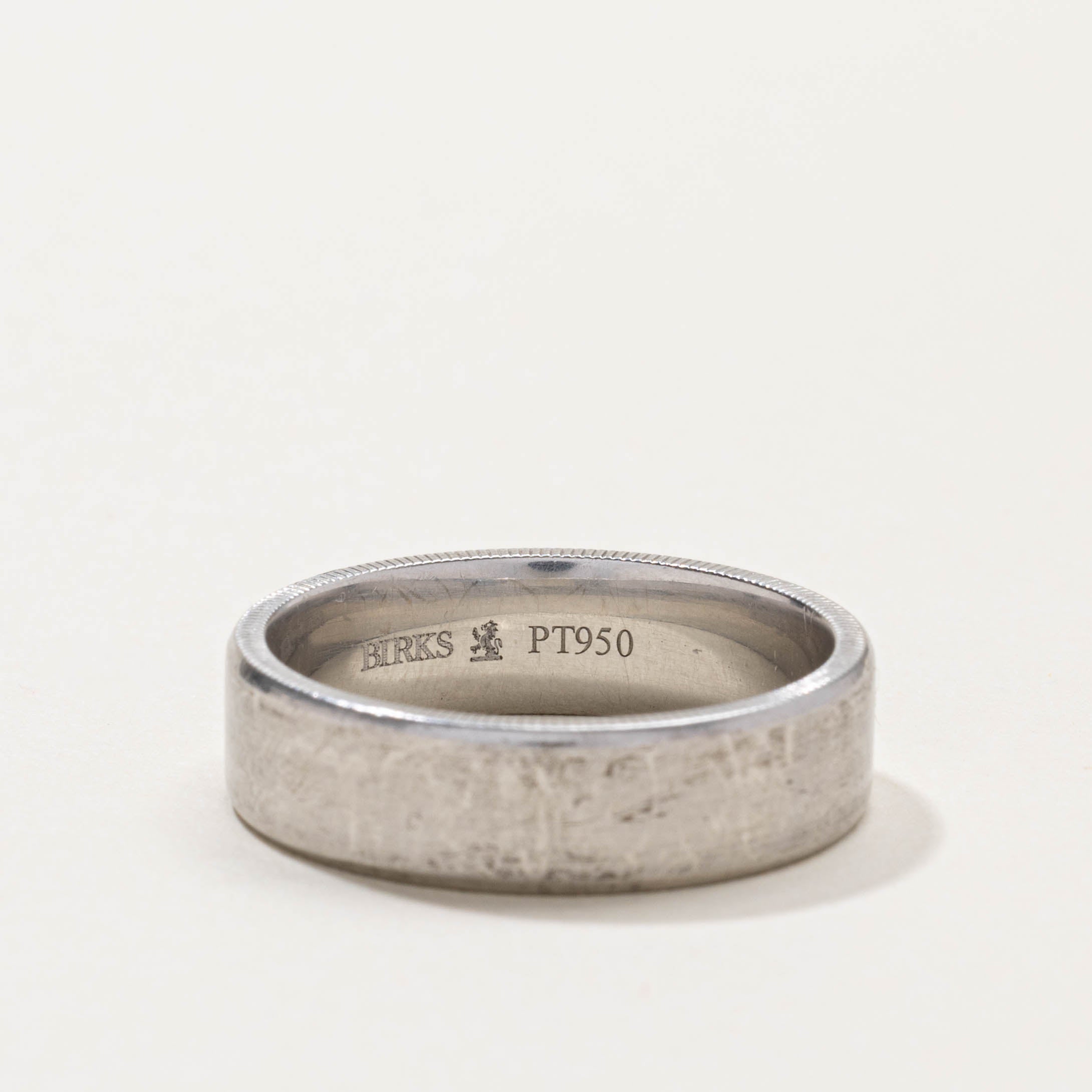 ‘Birks’ Platinum Plain Band | 6.25mm | SZ 10.25