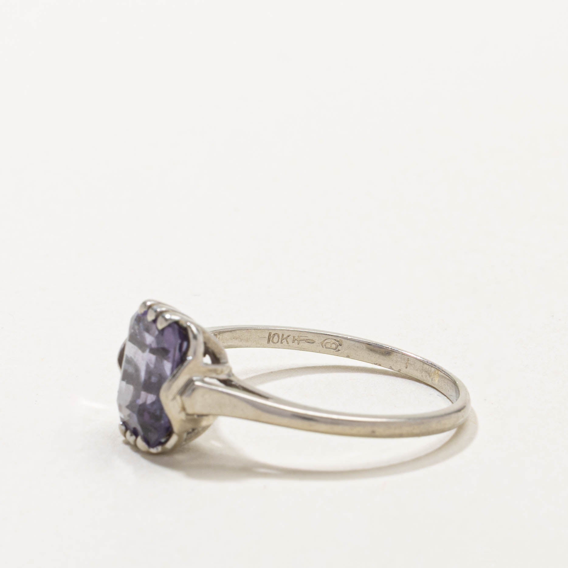Vintage Canadian Synthetic Purple Sapphire Ring | 3.00ct | SZ 9