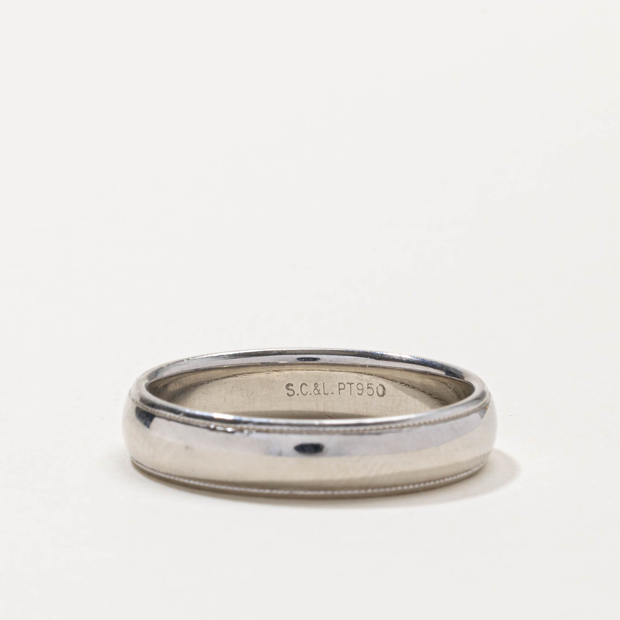Platinum Milgrain Band | 5mm | SZ 11