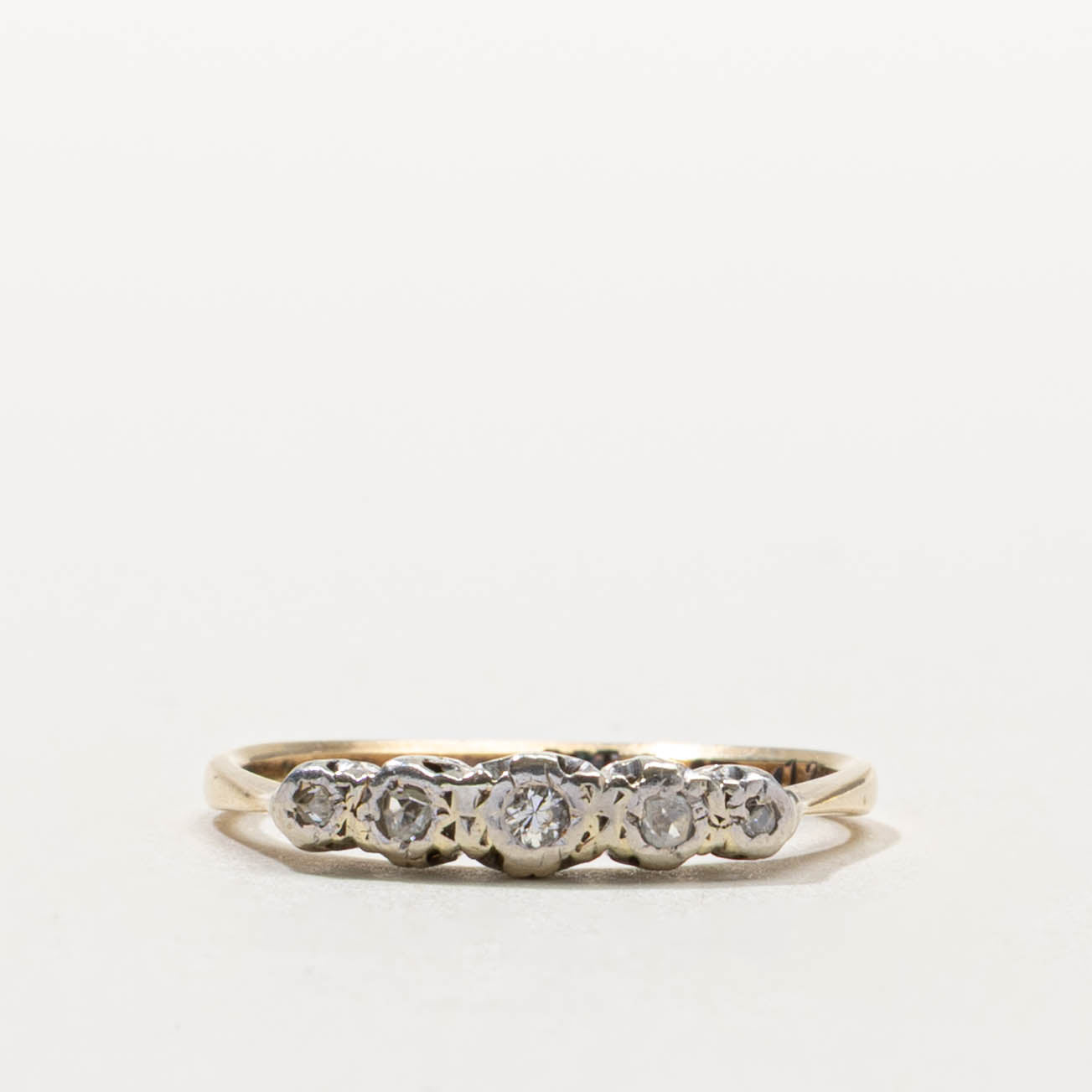 9k Five Stone Diamond Ring | 0.06ctw | SZ 6.25