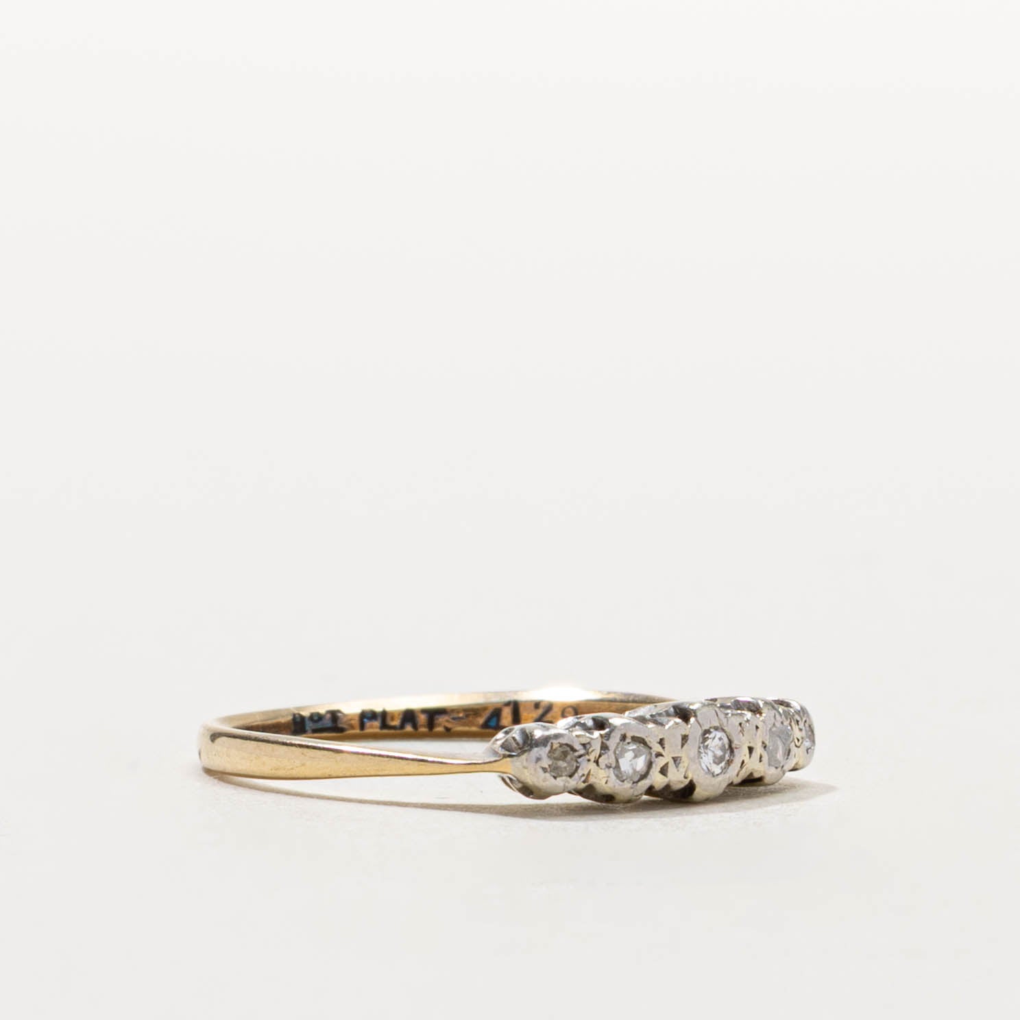 9k Five Stone Diamond Ring | 0.06ctw | SZ 6.25