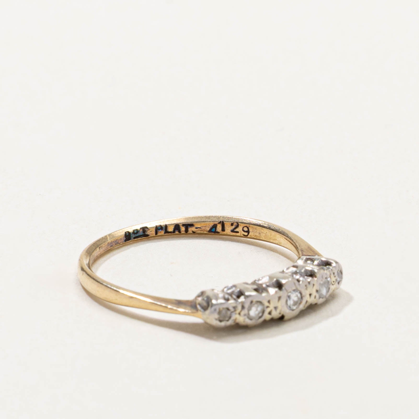 9k Five Stone Diamond Ring | 0.06ctw | SZ 6.25