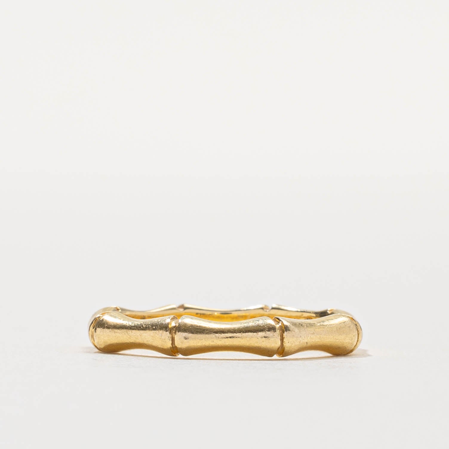 18k Bamboo Design Band | 3.15mm | SZ 6.75
