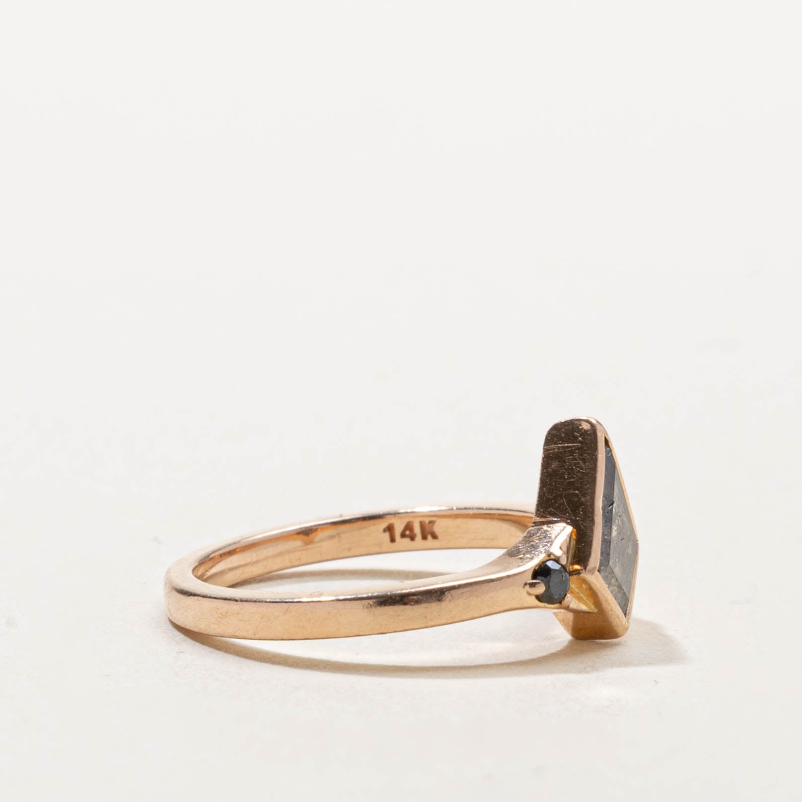 14k Kite Cut Black Diamond Ring | 0.69ctw | SZ 4.75