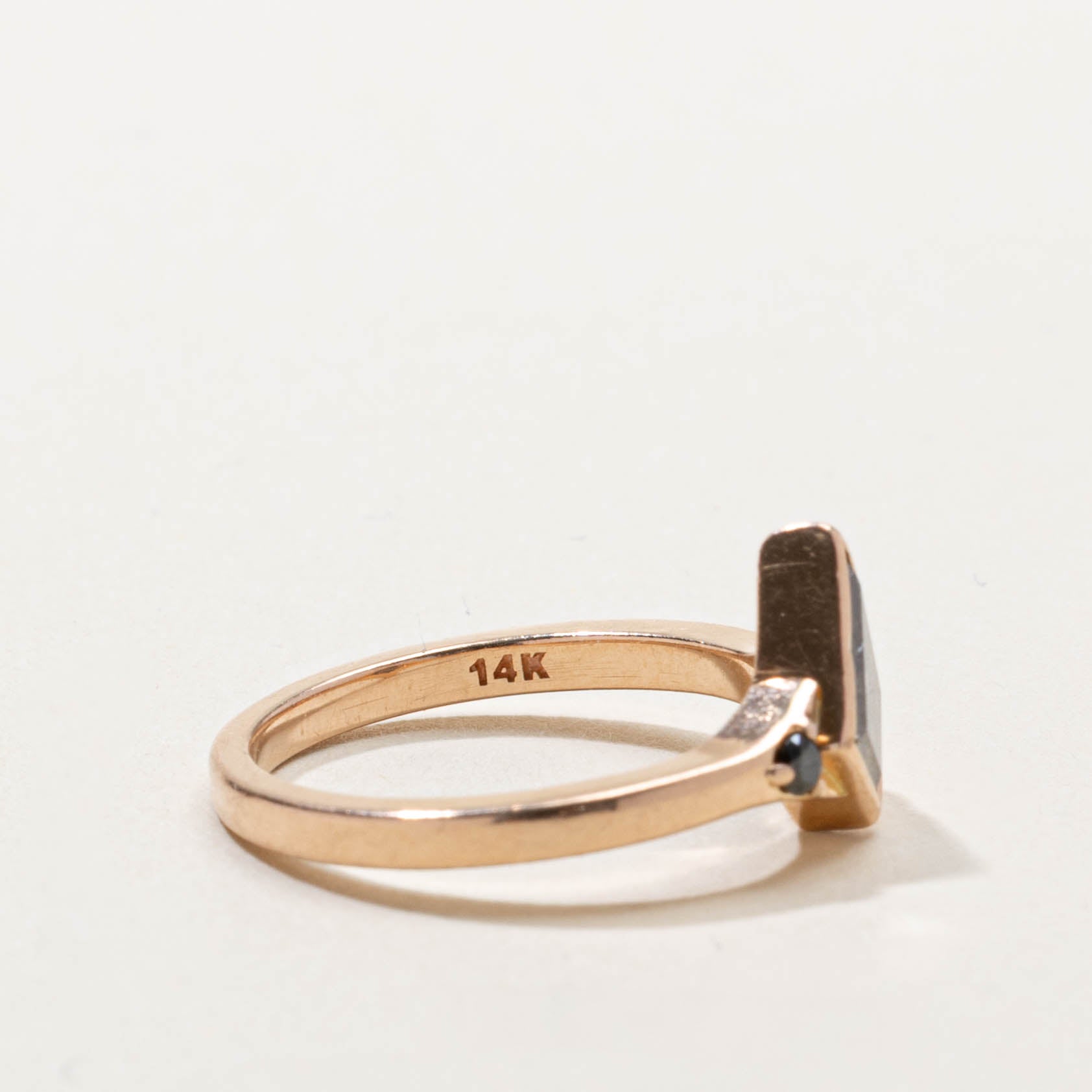 14k Kite Cut Black Diamond Ring | 0.69ctw | SZ 4.75