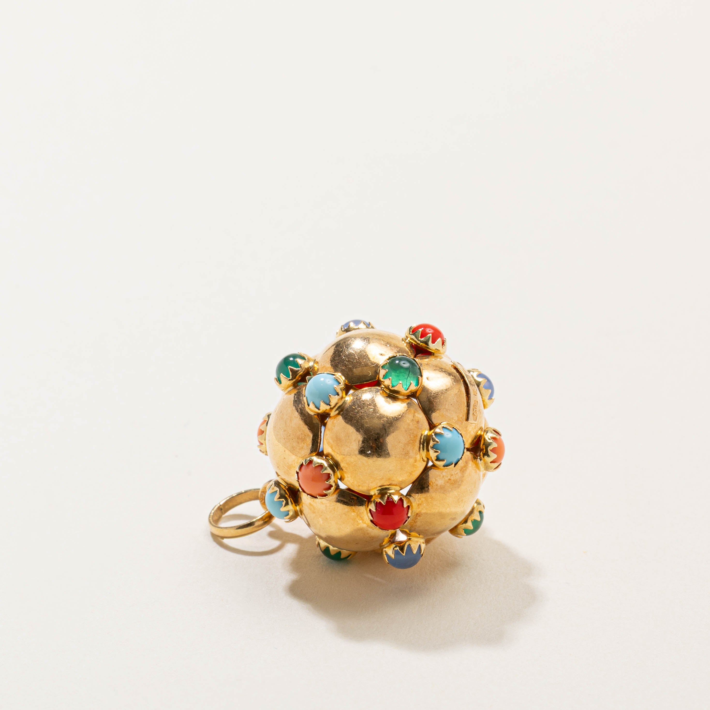 Vintage Italian Multi Gemstone Bauble Pendant | 5.00ctw