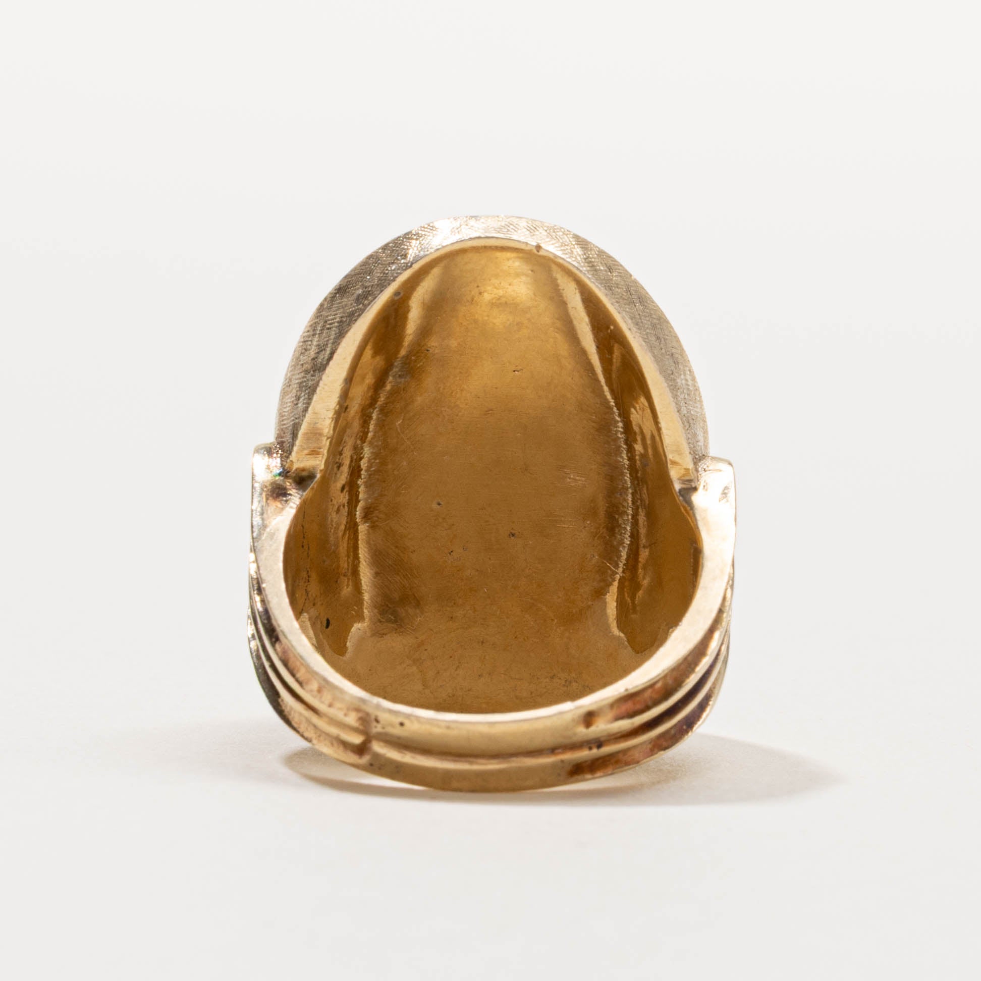 14k Cameo Textured Ring | SZ 8.75