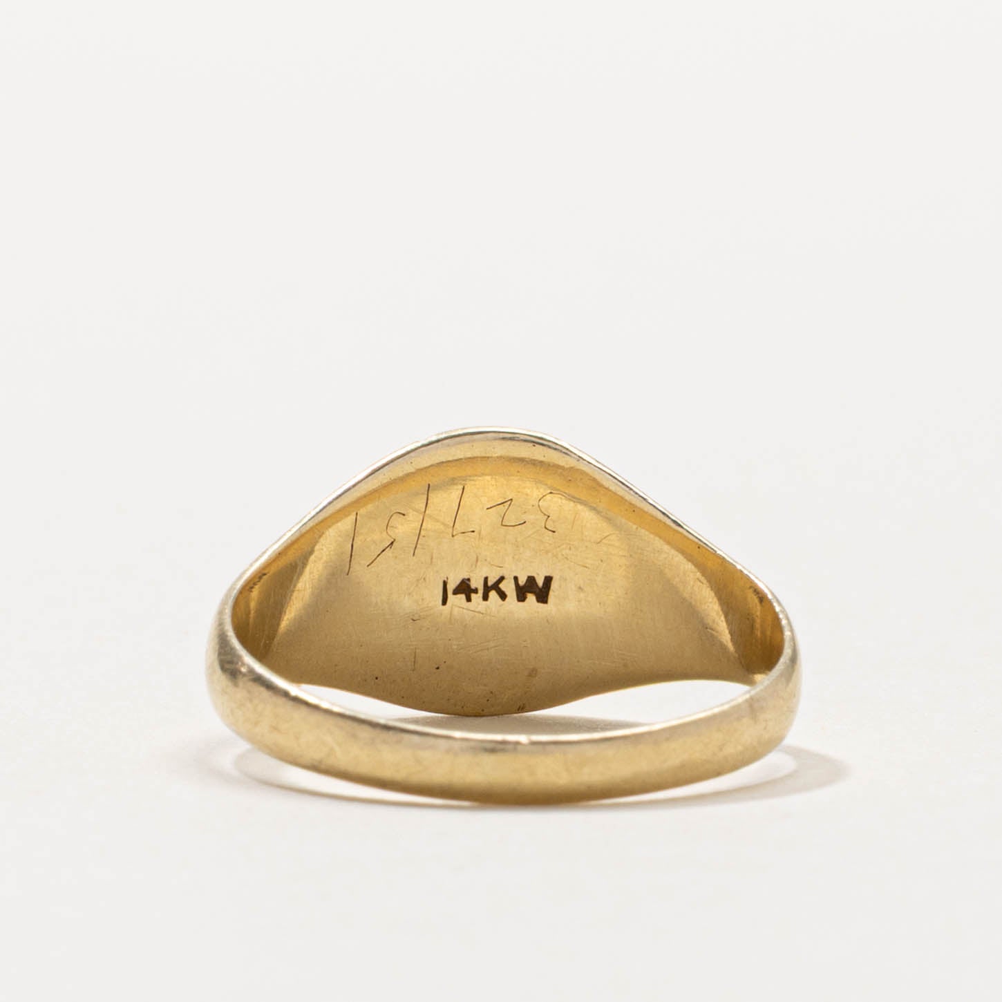 14k "L" Initial Engraved Signet Ring | SZ 5.25