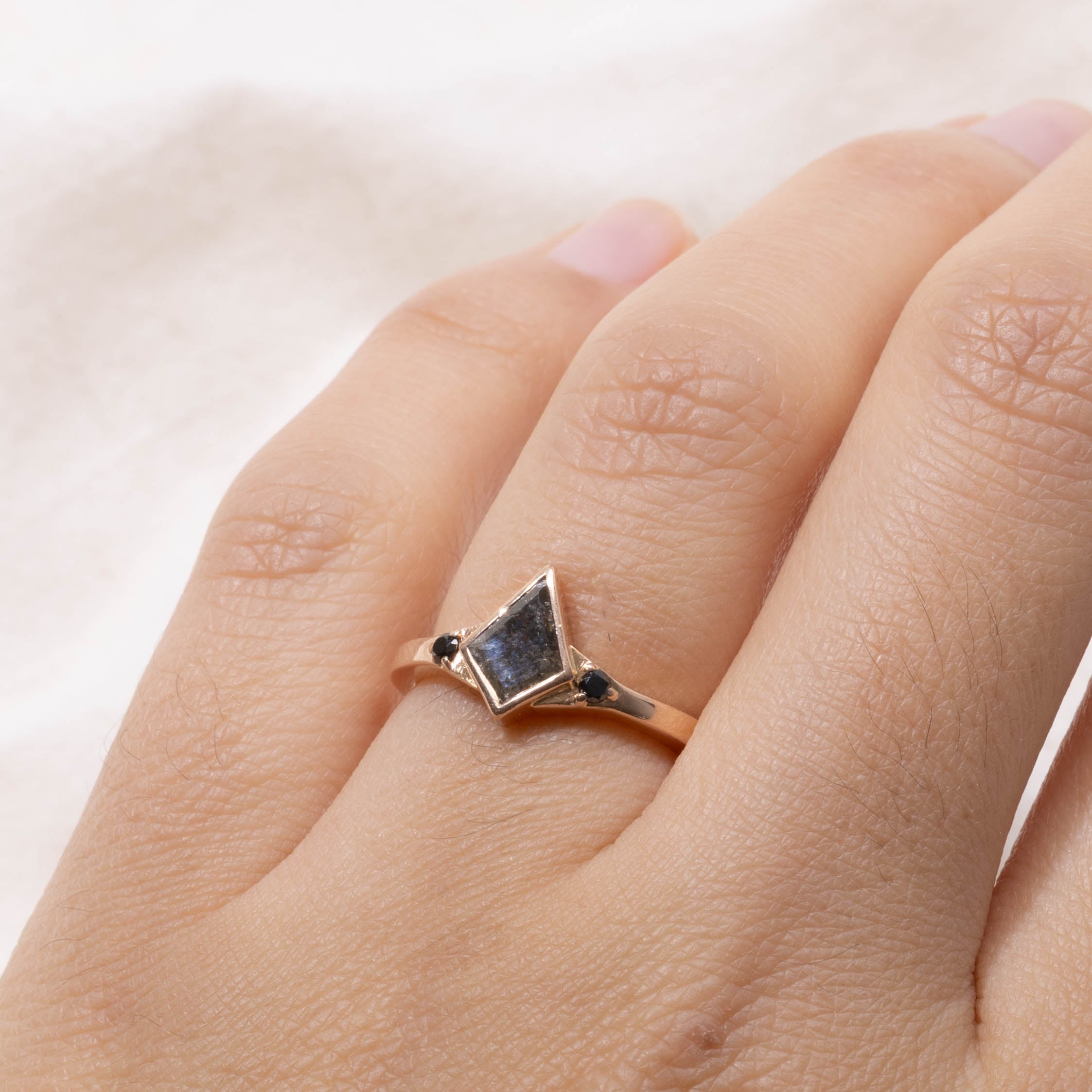 14k Kite Cut Black Diamond Ring | 0.69ctw | SZ 4.75