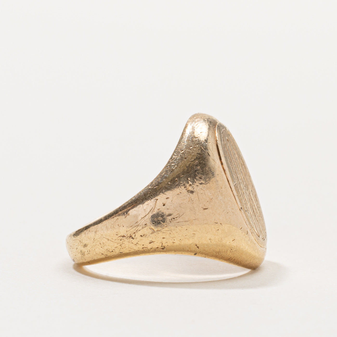 ‘Birks’ 10k "JRD" Initial Engraved Signet Ring | SZ 7
