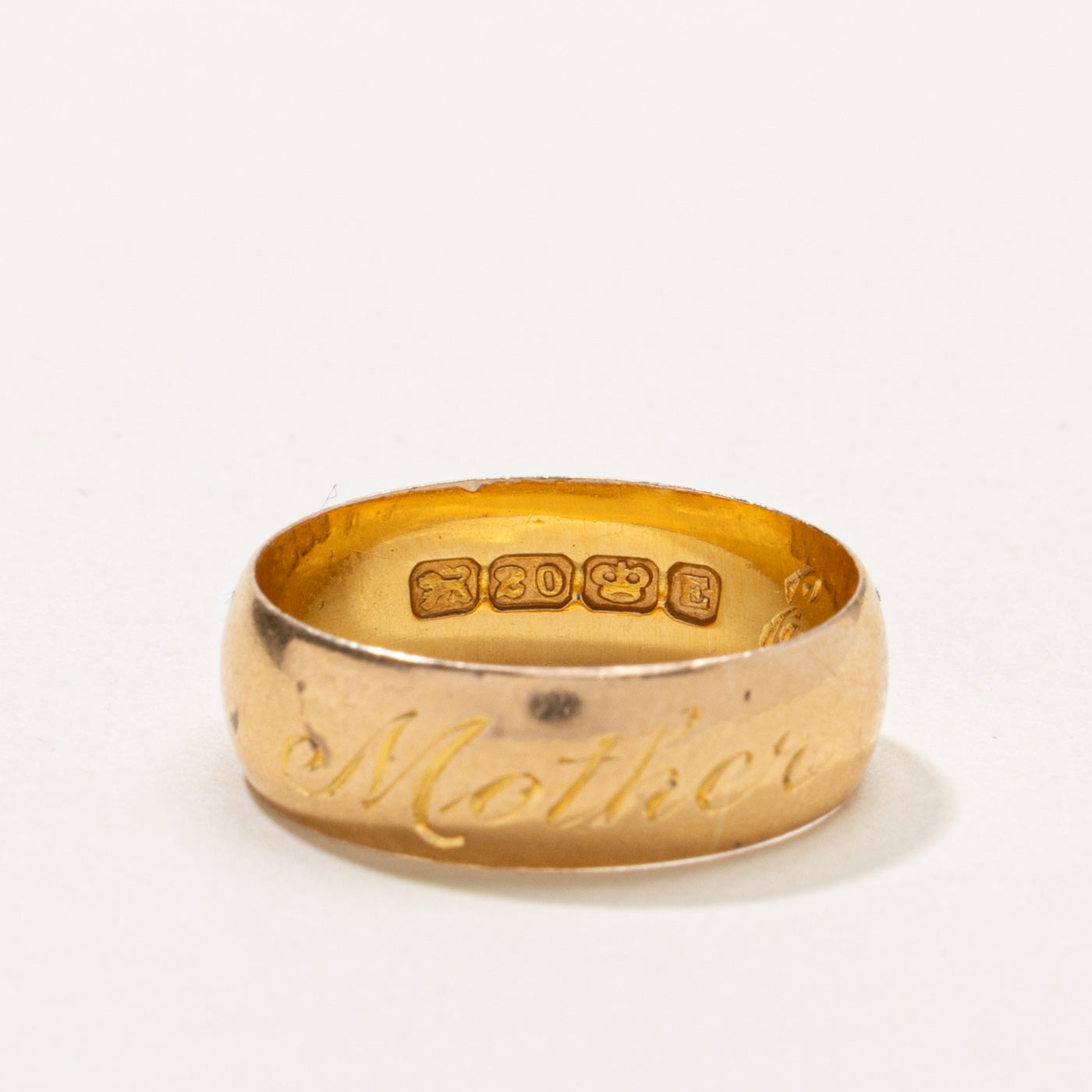 Pseudo Halmarked 10k "Mother" Engraved Band | 6mm | SZ 6.75