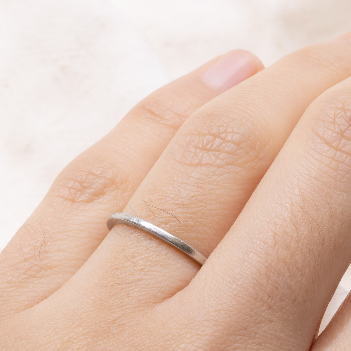 Platinum Thin Stacking Band | 1.35mm | SZ 6.25