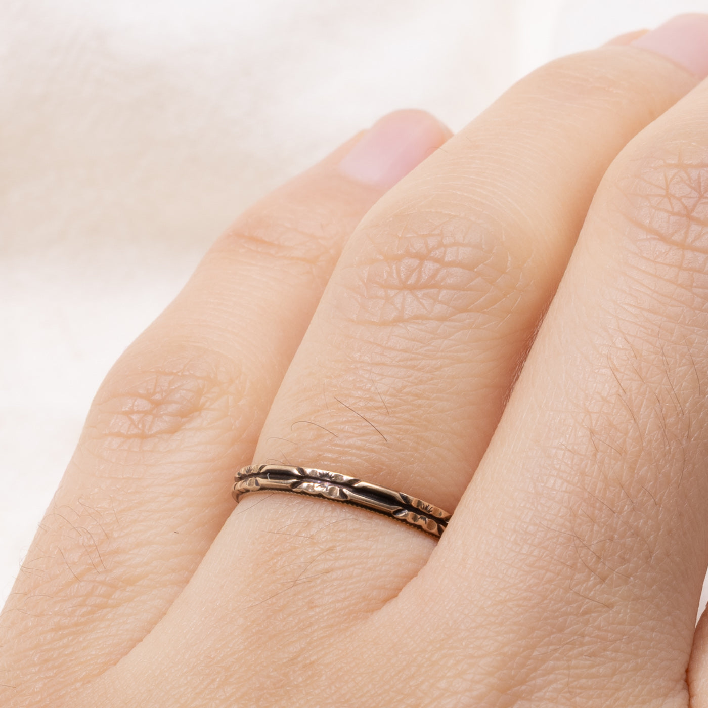 10k Floral Engraved Band | 2.10mm | SZ 6